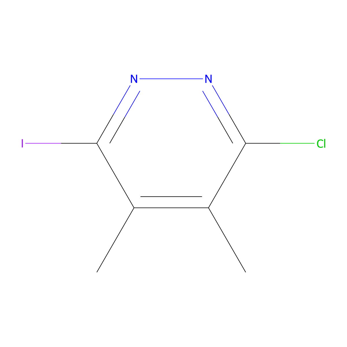 3-Chloro-6-iodo-4,5-dimethylpyridazine molecular structure, CAS 1032714-27-4