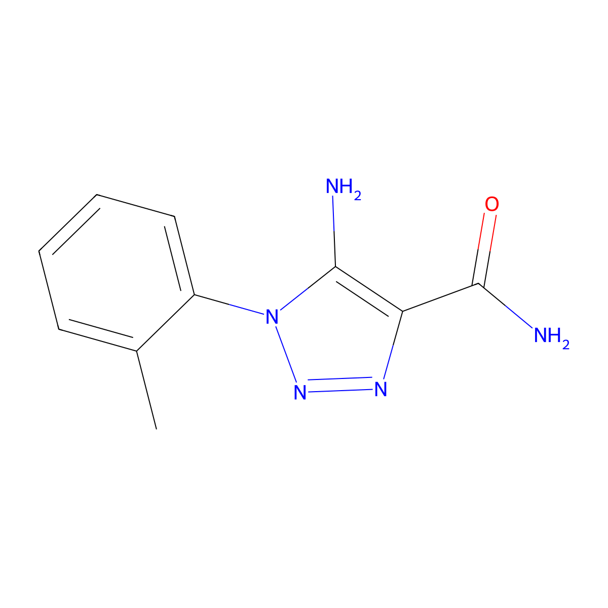 5-amino-1-(2-methylphenyl)-1H-1,2,3-triazole-4-carboxamide molecular structure, CAS 103272-42-0