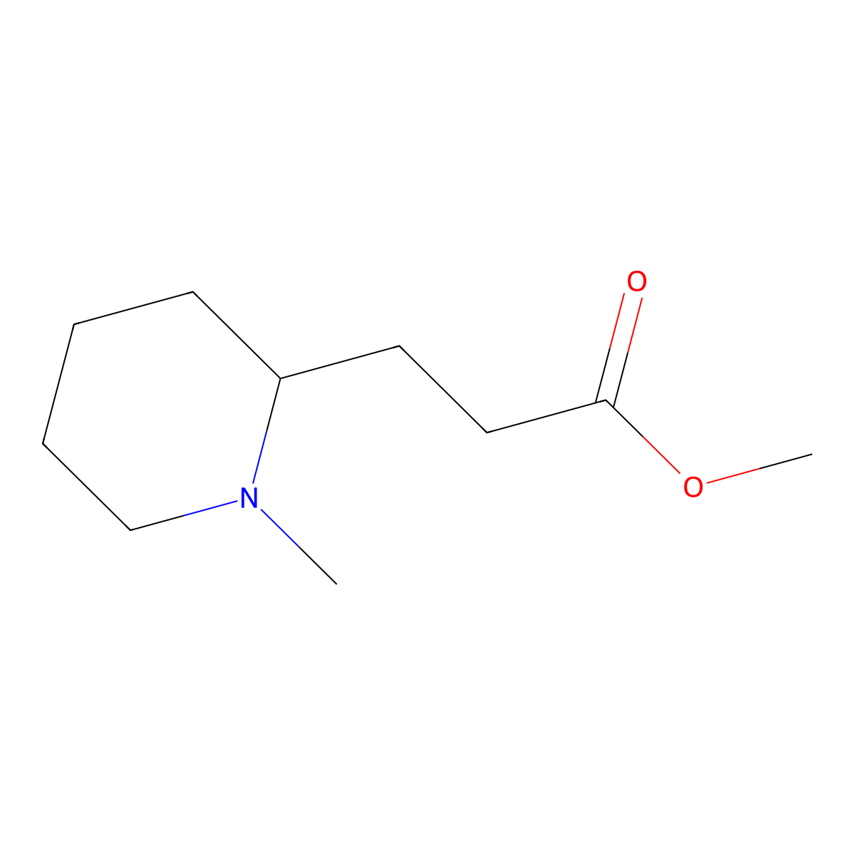 Methyl 3-(1-Methylpiperidin-2-yl)propanoate molecular structure, CAS 103272-55-5