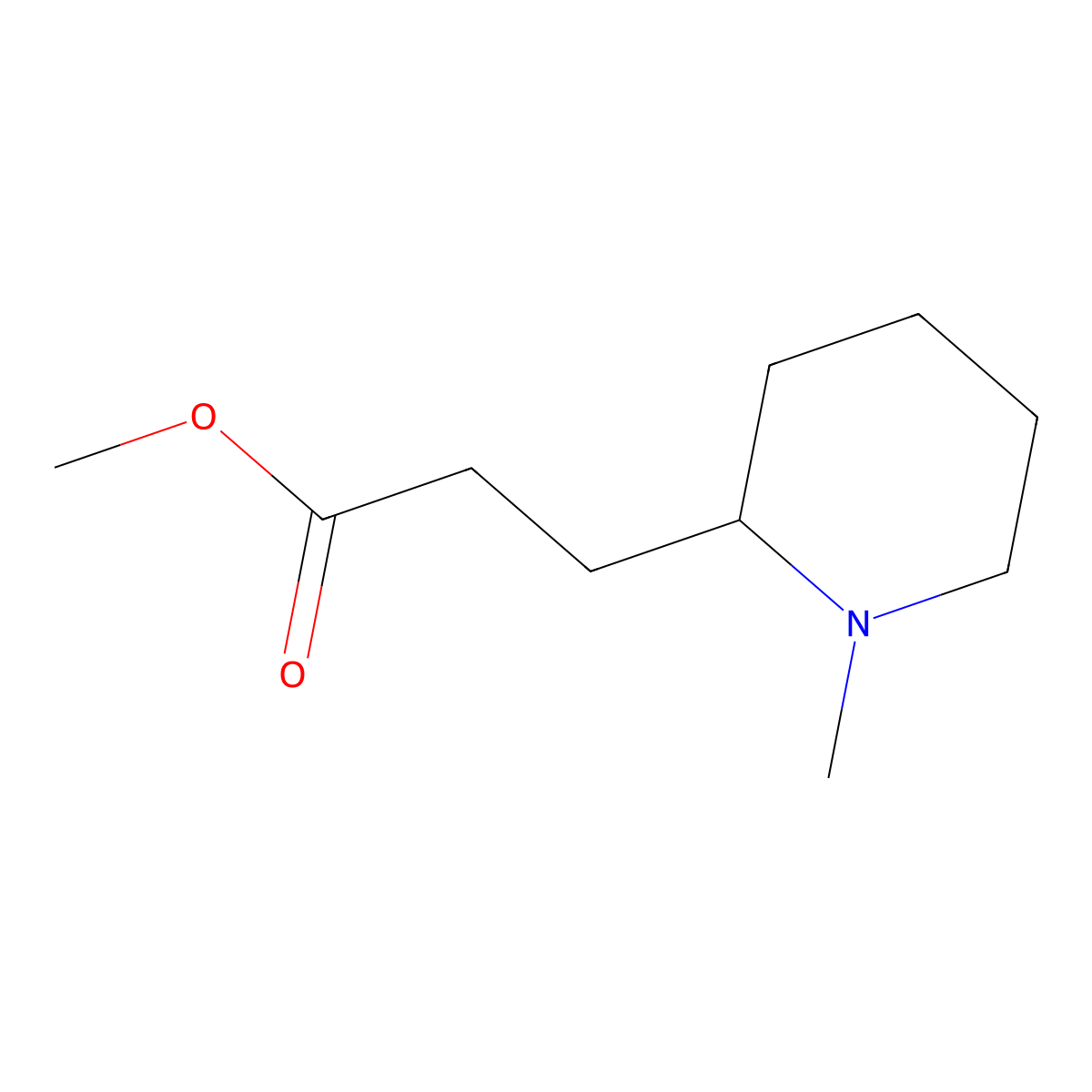 Methyl 3-(1-Methylpiperidin-2-yl)propanoate molecular structure, CAS 103272-55-5