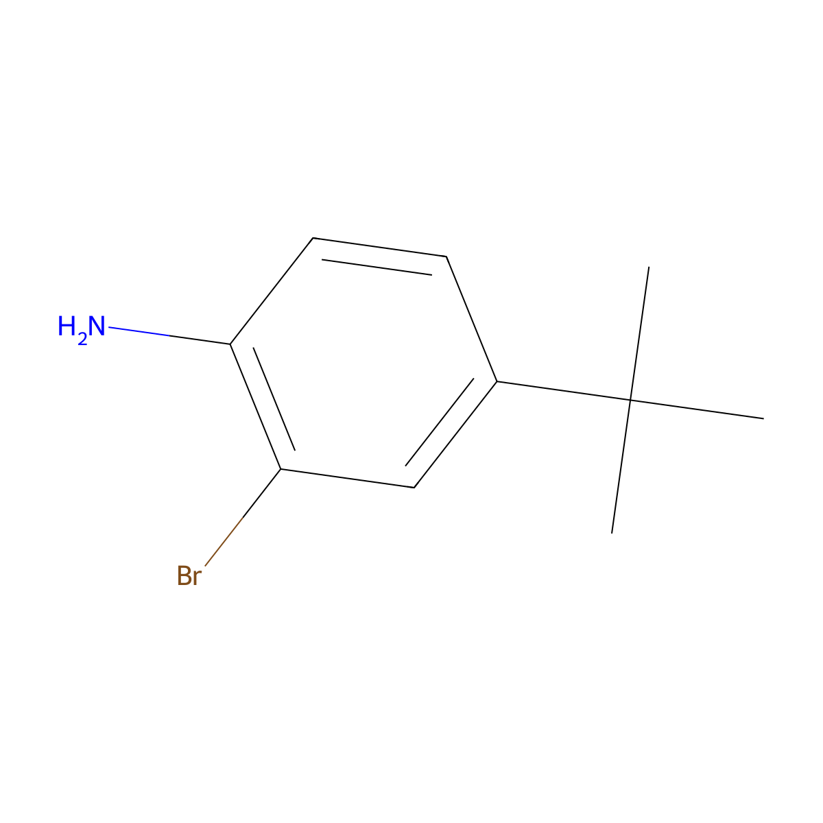 2-Bromo-4-(tert-butyl)aniline molecular structure, CAS 103273-01-4