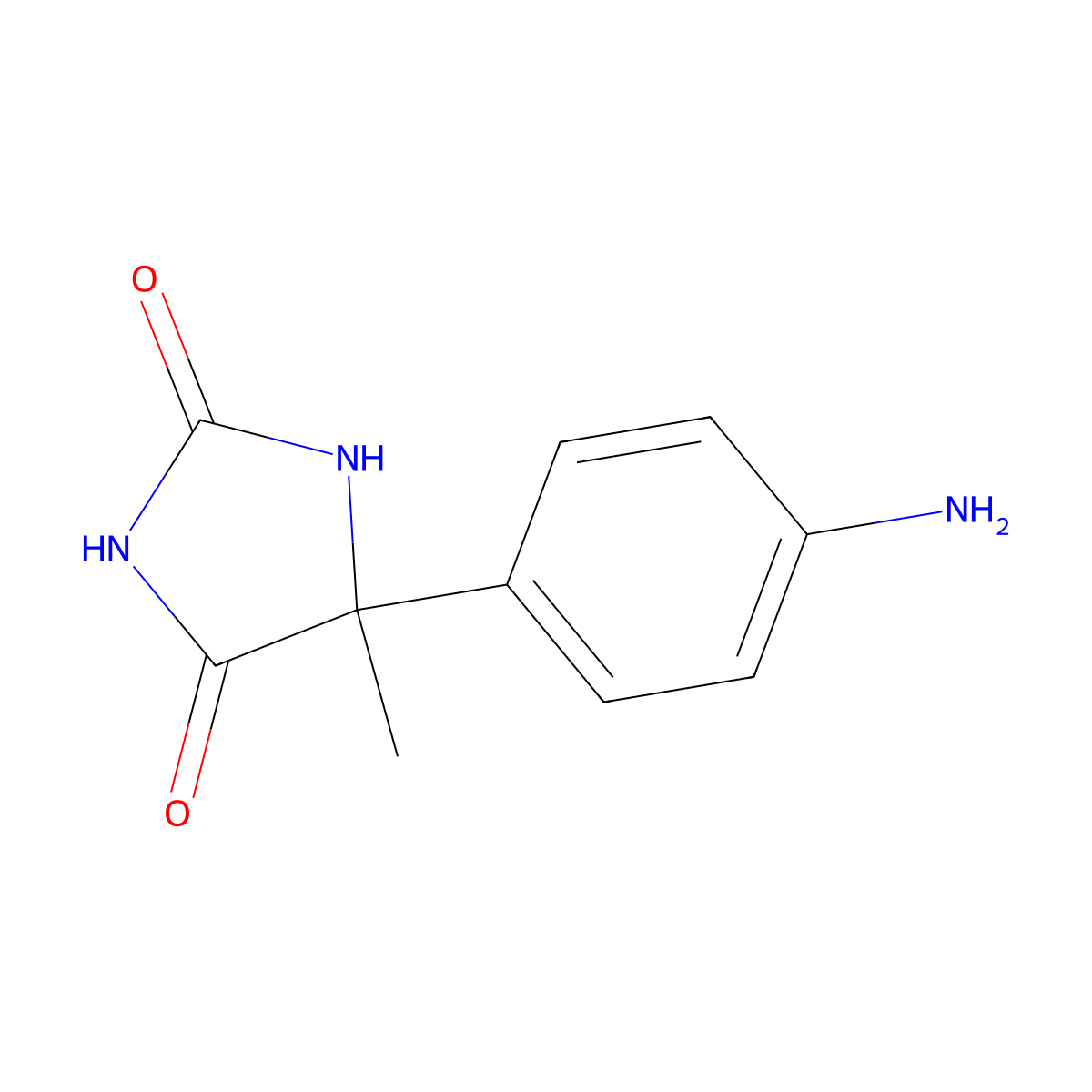 5-(4-Aminophenyl)-5-methylimidazolidine-2,4-dione molecular structure, CAS 103273-09-2
