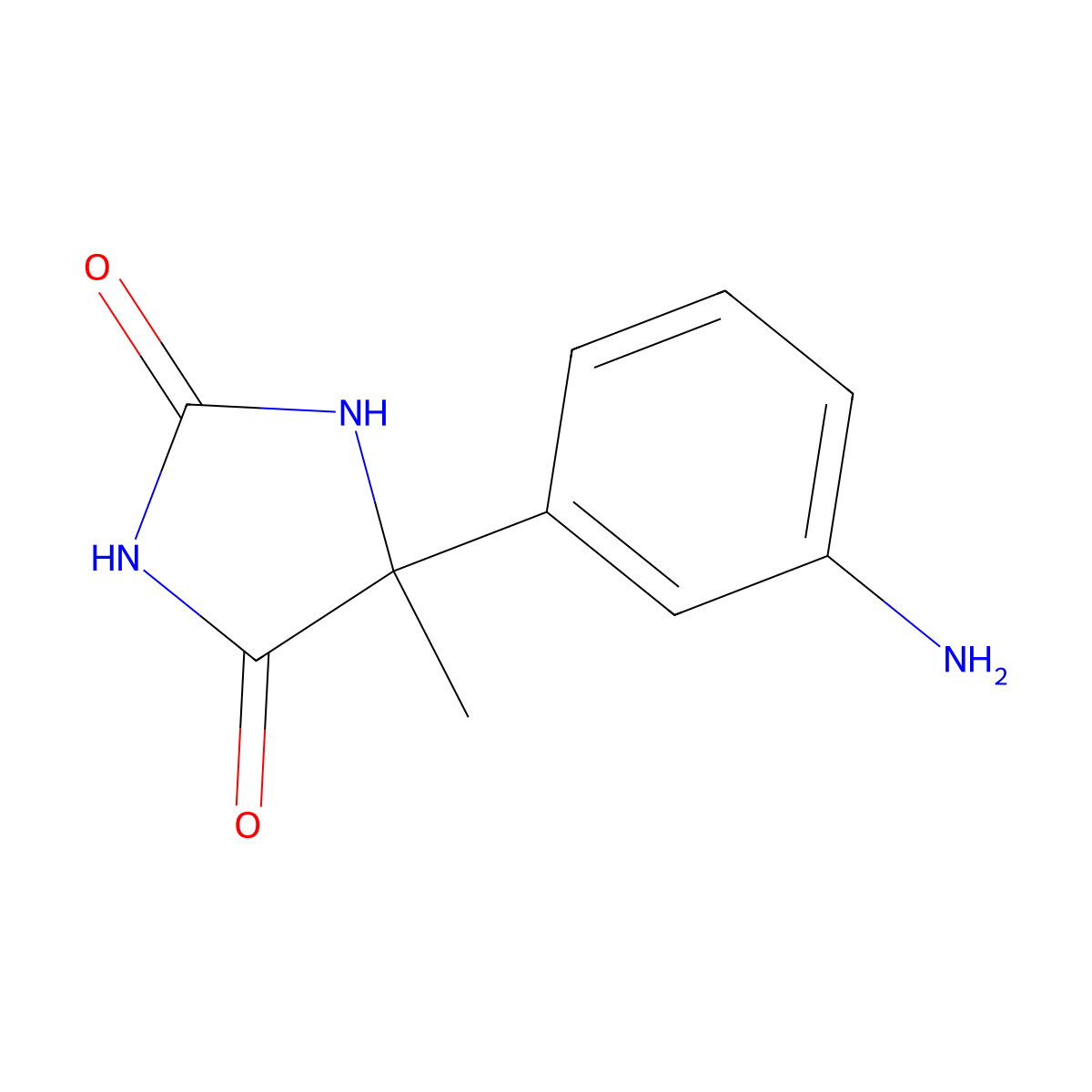 5-(3-Aminophenyl)-5-methylimidazolidine-2,4-dione molecular structure, CAS 103274-15-3