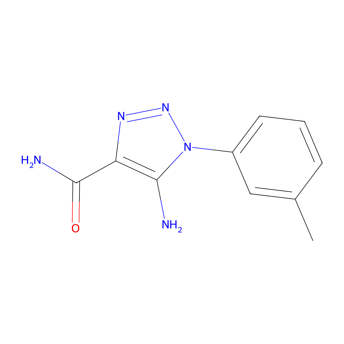 5-amino-1-(3-methylphenyl)-1H-1,2,3-triazole-4-carboxamide molecular structure, CAS 103274-40-4