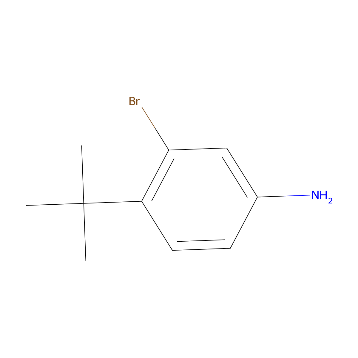 3-Bromo-4-(tert-butyl)aniline molecular structure, CAS 103275-21-4
