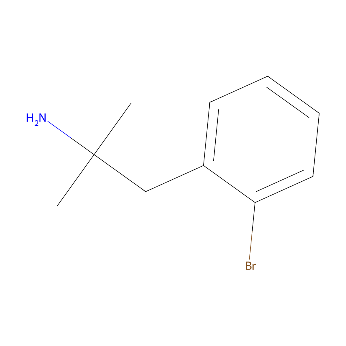 1-(2-Bromophenyl)-2-methylpropan-2-amine molecular structure, CAS 103275-22-5