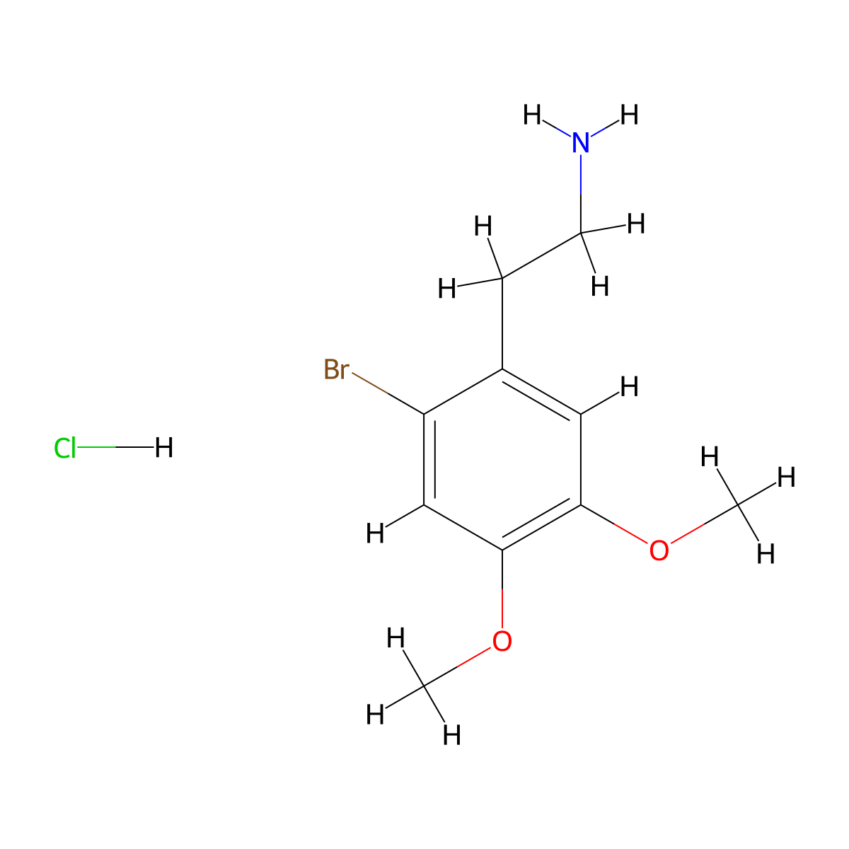 2-(2-Bromo-4,5-dimethoxyphenyl)ethan-1-amine hydrochloride molecular structure, CAS 103275-23-6