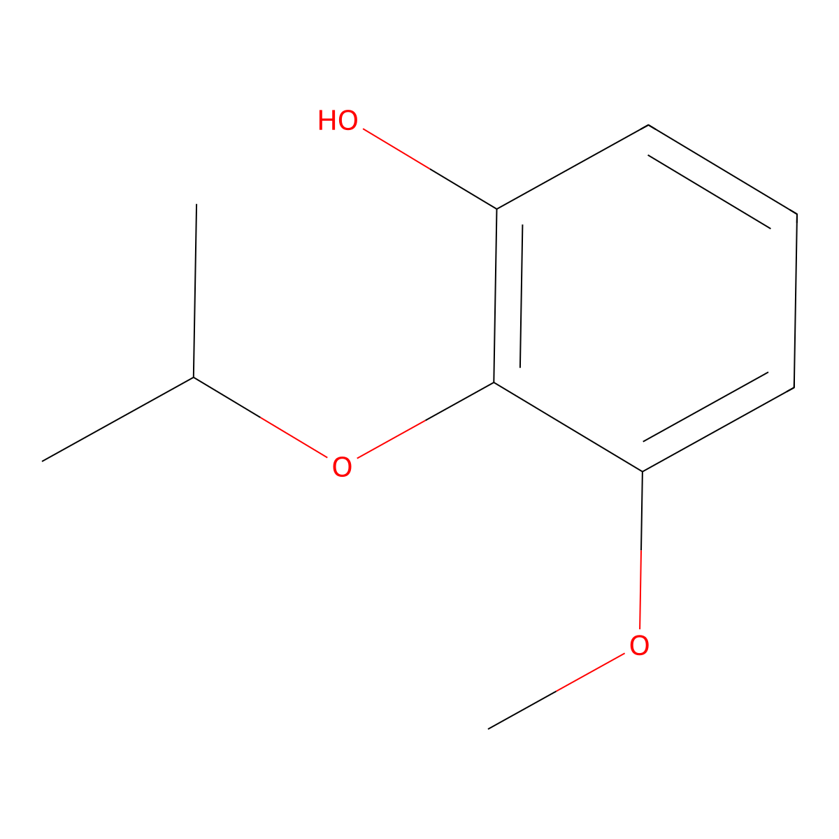 2-Isopropoxy-3-methoxyphenol molecular structure, CAS 103275-75-8