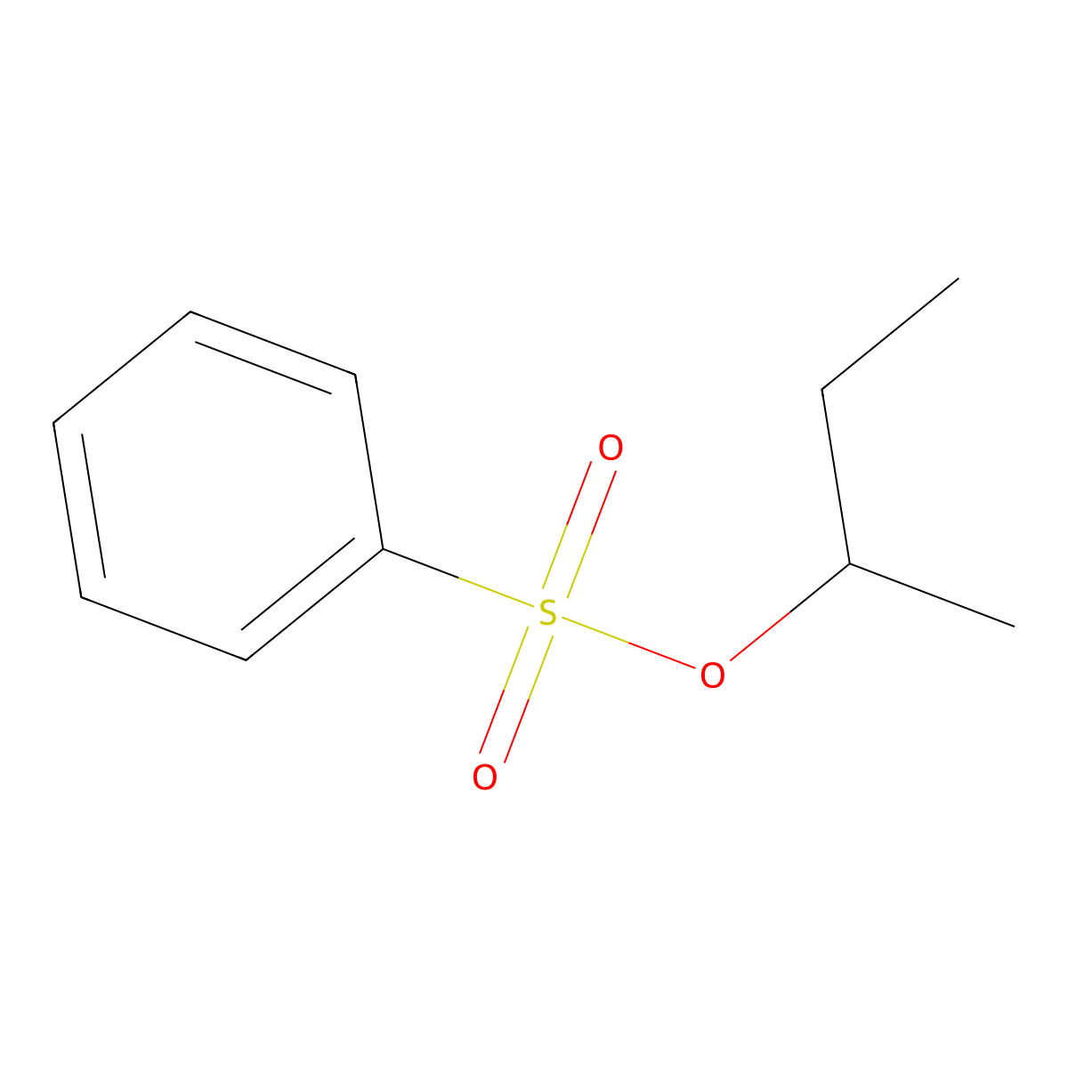 1-Methylpropyl benzenesulfonate molecular structure, CAS 103275-78-1