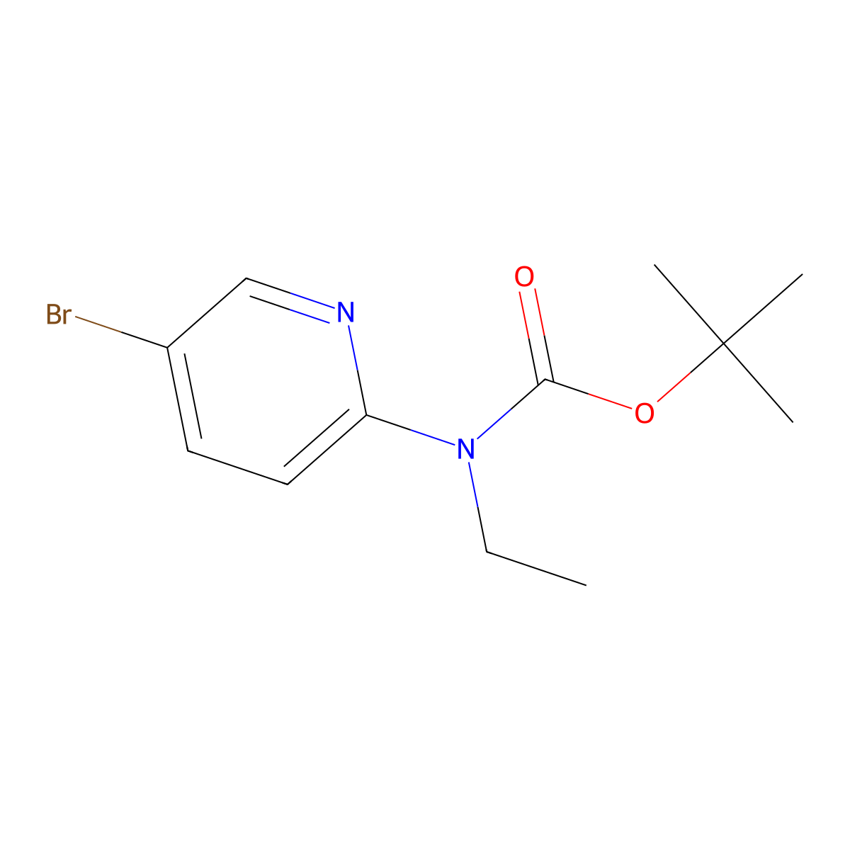 Tert-butyl 5-bromopyridin-2-YL(ethyl)carbamate molecular structure, CAS 1032758-85-2