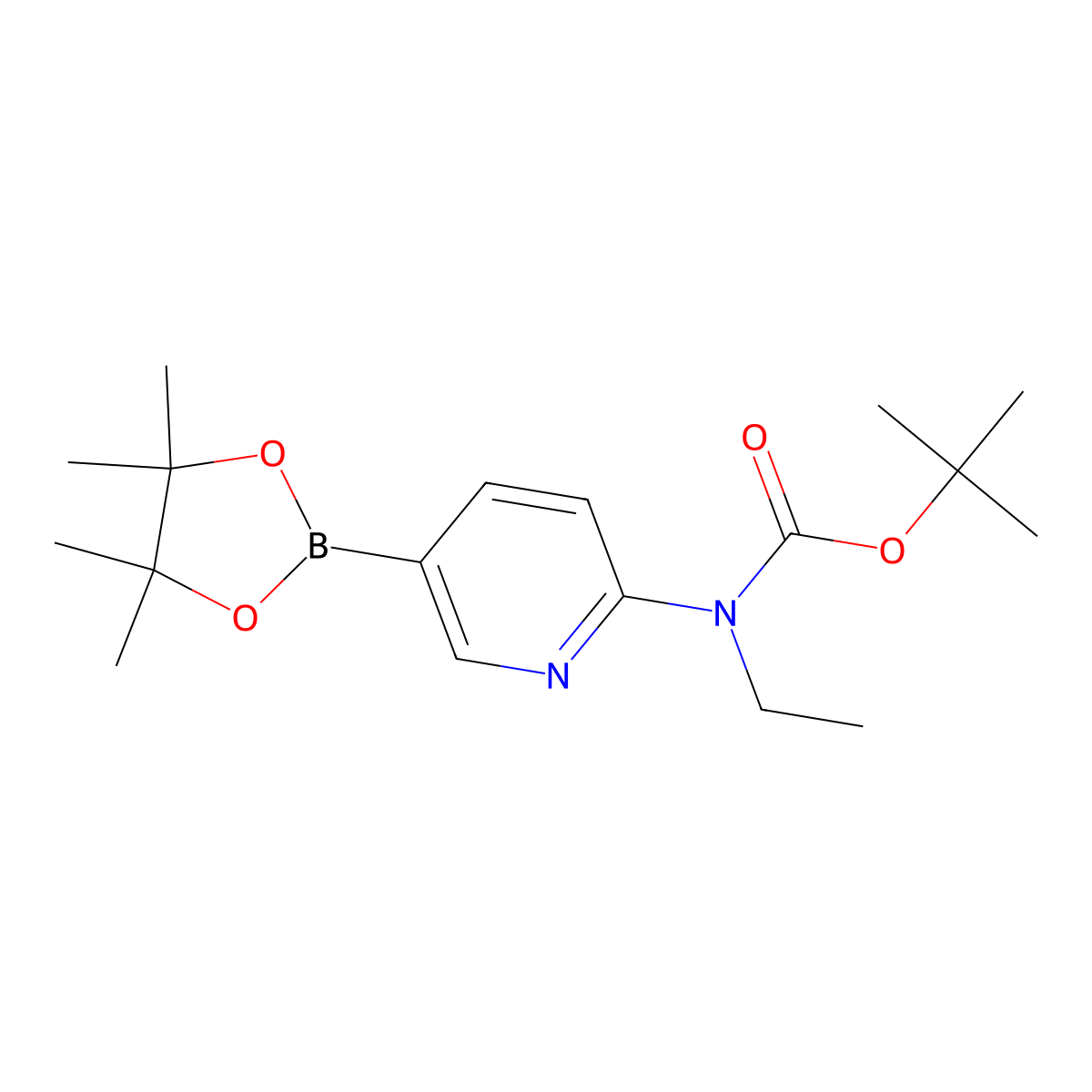 6-(Boc-ethylamino)pyridine-3-boronic acid pinacol ester molecular structure, CAS 1032758-86-3
