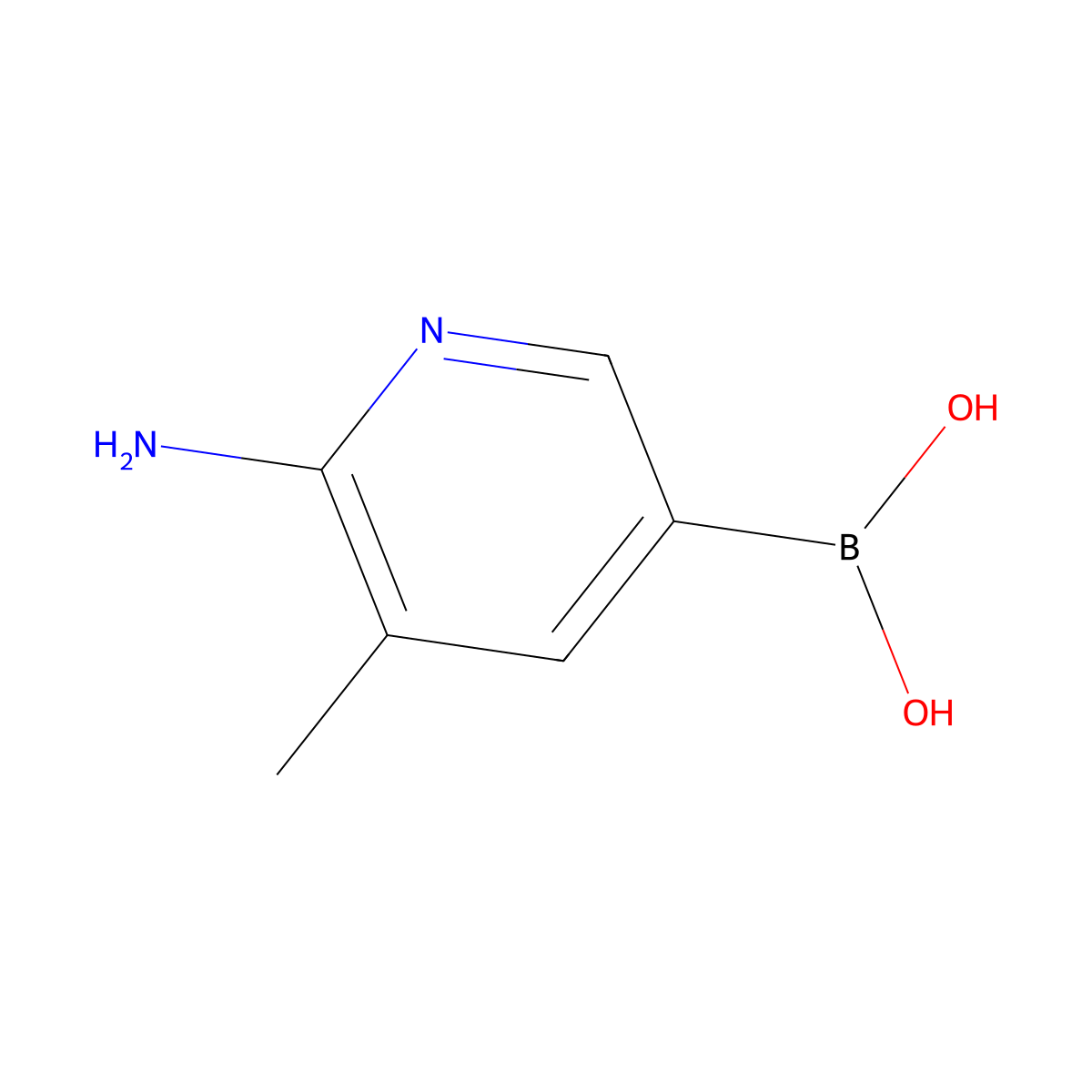 (6-Amino-5-methylpyridin-3-yl)boronic acid molecular structure, CAS 1032759-01-5