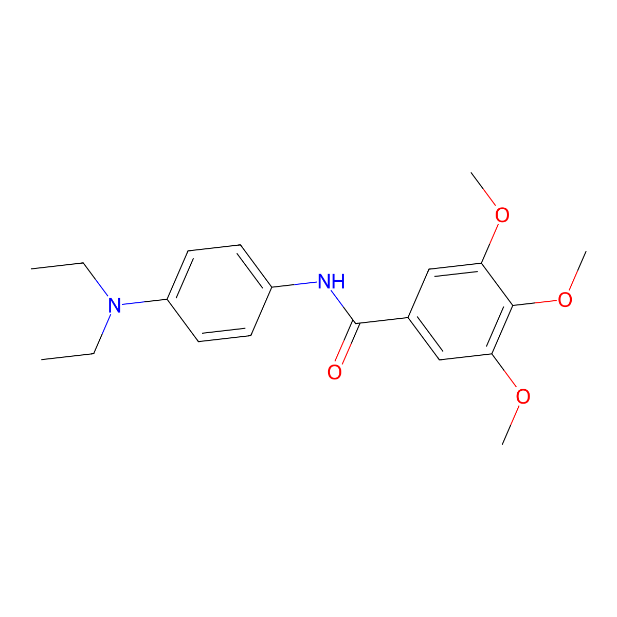 Benzanilide, 4'-(diethylamino)-3,4,5-trimethoxy- molecular structure, CAS 10328-62-8