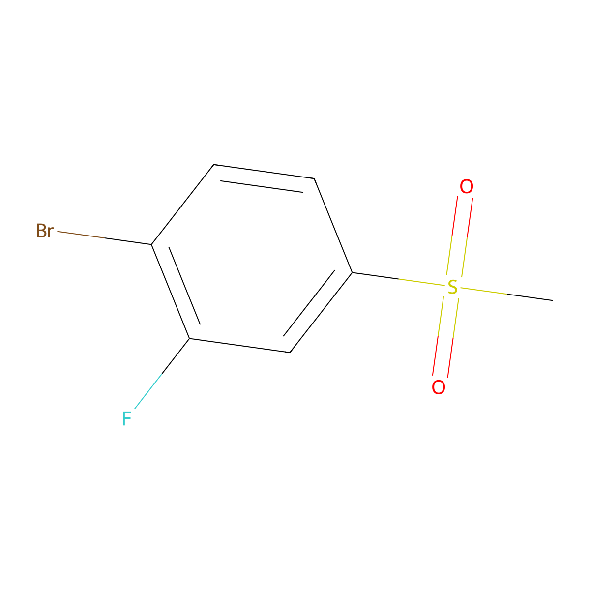 4-Bromo-3-fluorophenyl methyl sulphone molecular structure, CAS 1032825-02-7