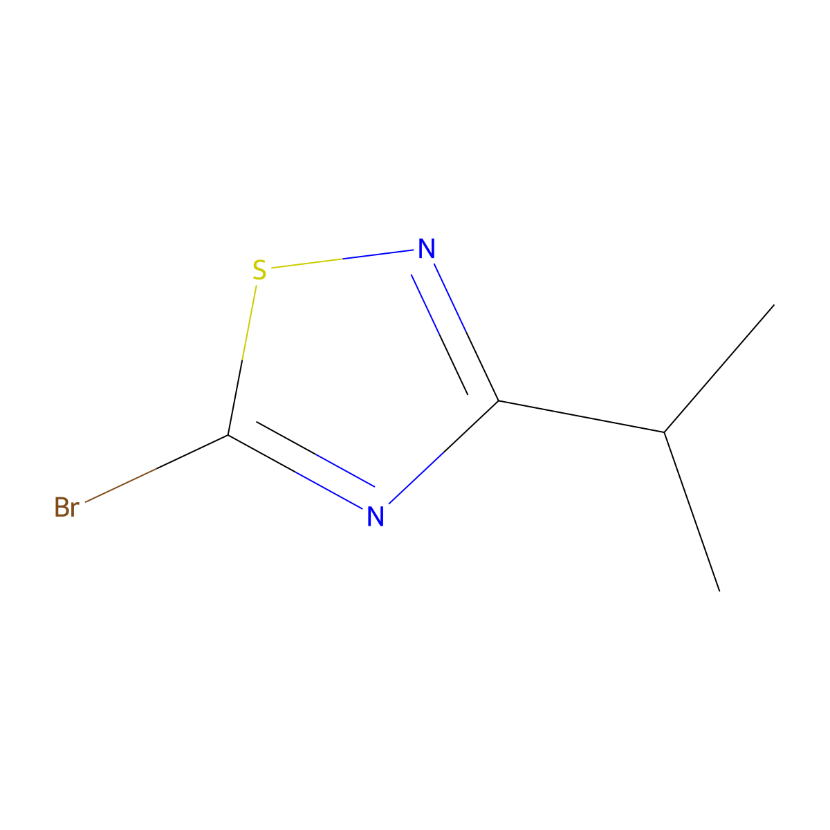 5-Bromo-3-isopropyl-1,2,4-thiadiazole molecular structure, CAS 1032825-79-8