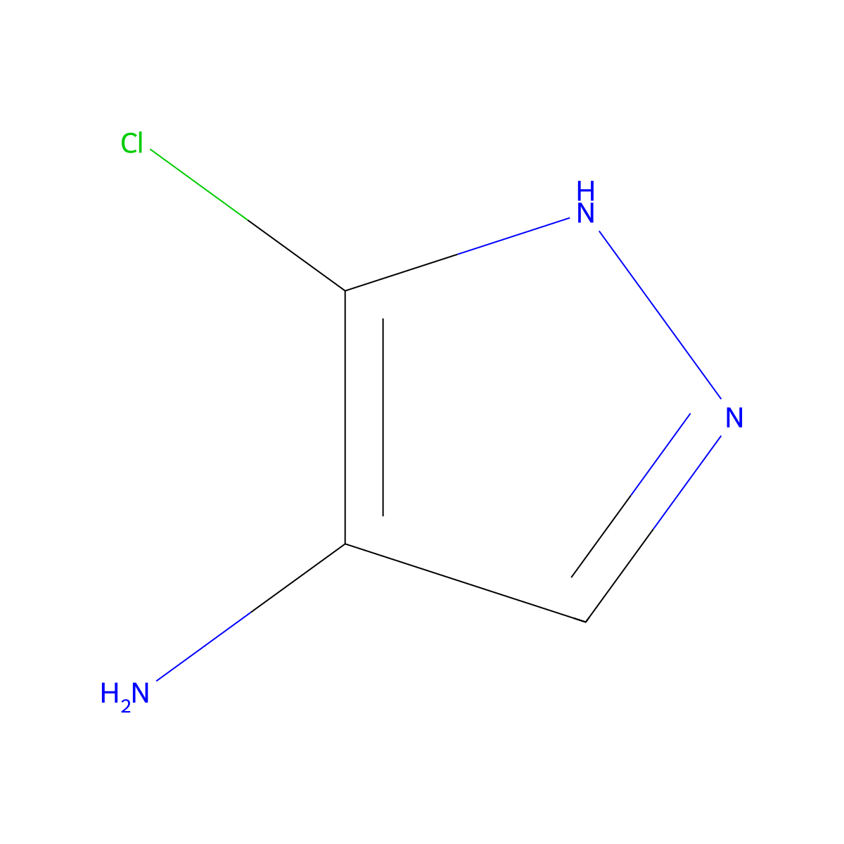 3-chloro-1H-pyrazol-4-amine molecular structure, CAS 103286-54-0