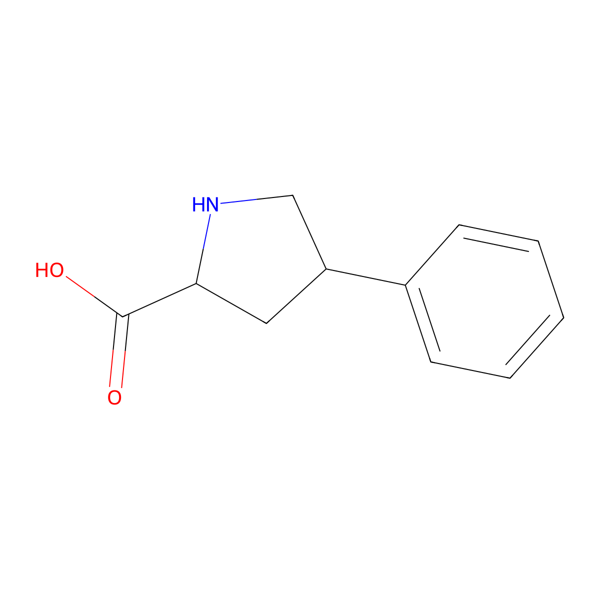 (2S,4R)-4-phenylpyrrolidine-2-carboxylic acid molecular structure, CAS 103290-40-0