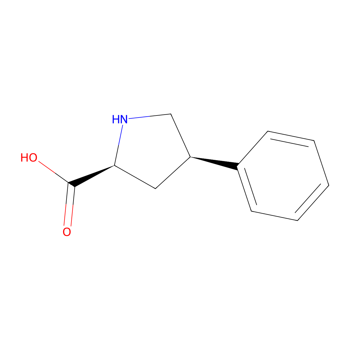 (2S,4R)-4-phenylpyrrolidine-2-carboxylic acid molecular structure, CAS 103290-40-0