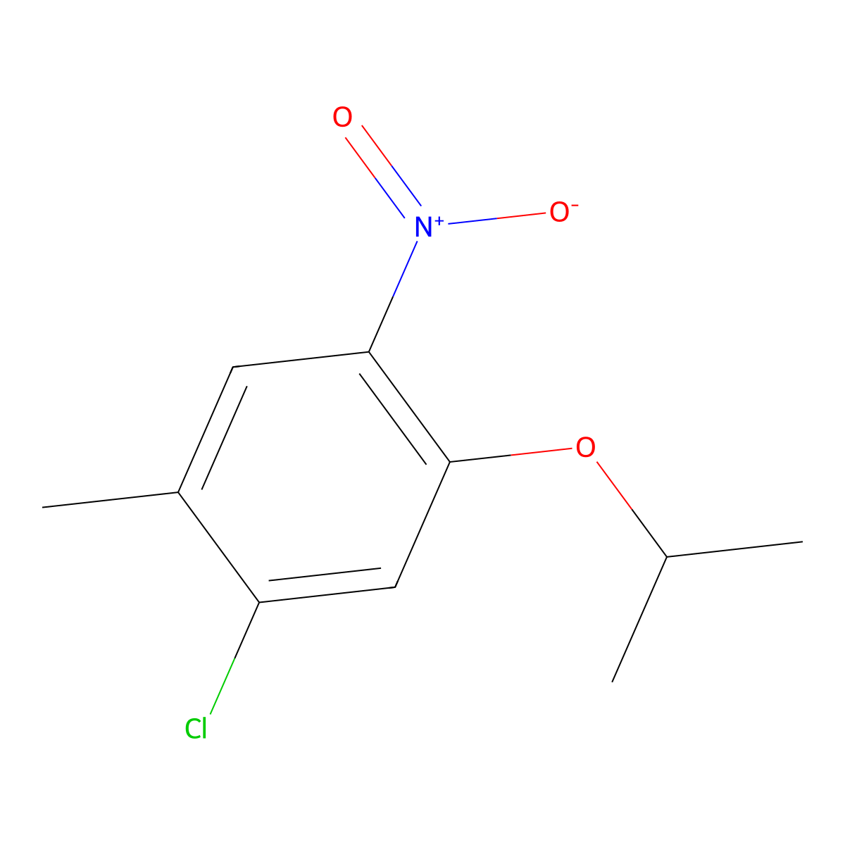 1-Chloro-5-isopropoxy-2-methyl-4-nitrobenzene molecular structure, CAS 1032903-50-6