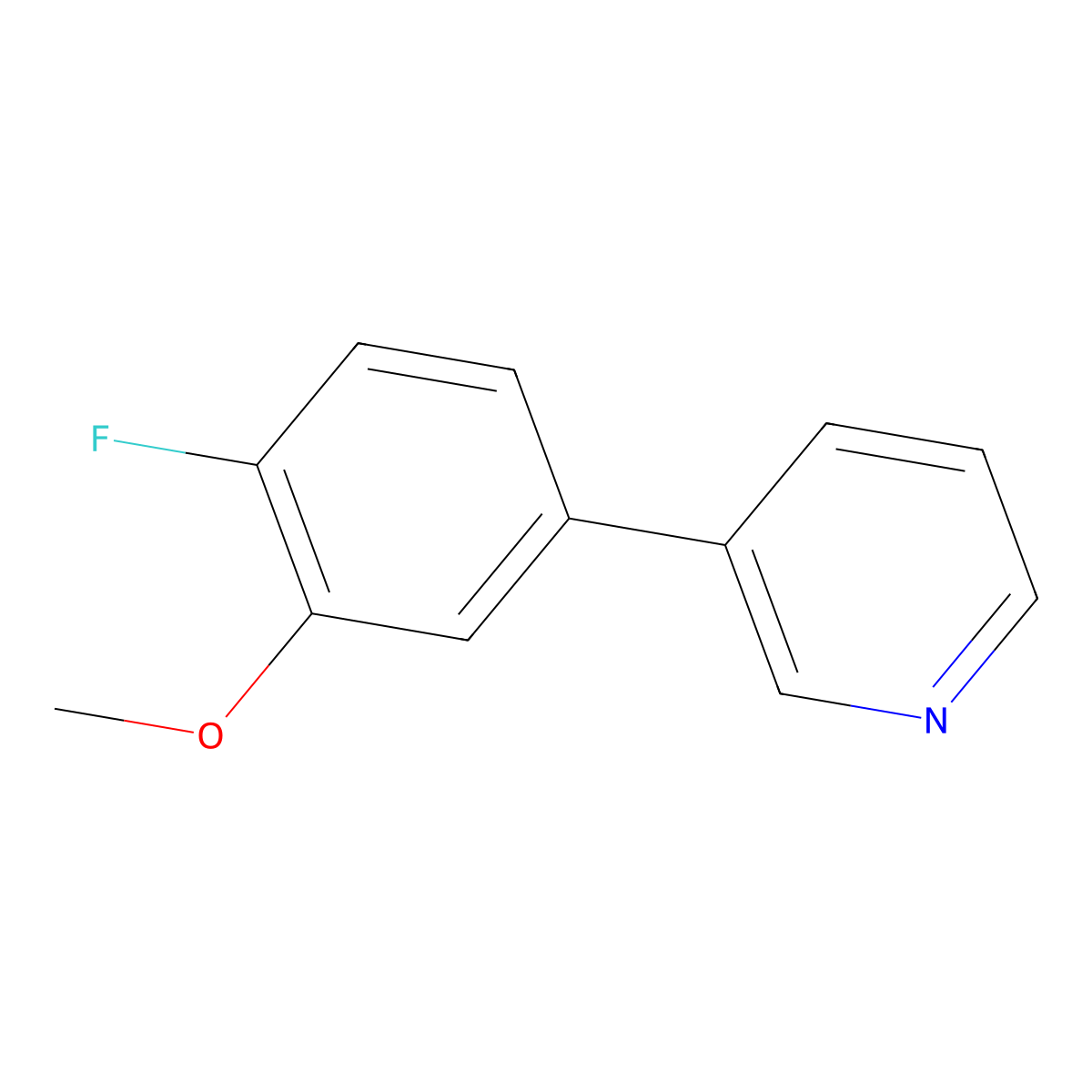 3-(4-Fluoro-3-methoxyphenyl)pyridine molecular structure, CAS 103291-06-1
