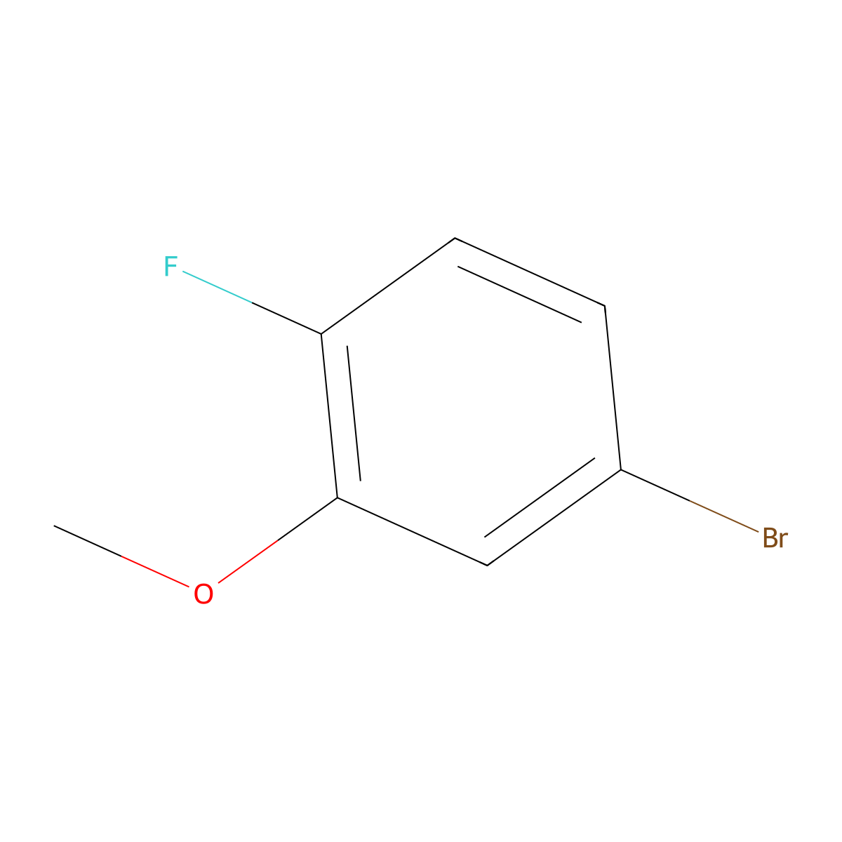 4-Bromo-1-fluoro-2-methoxybenzene molecular structure, CAS 103291-07-2
