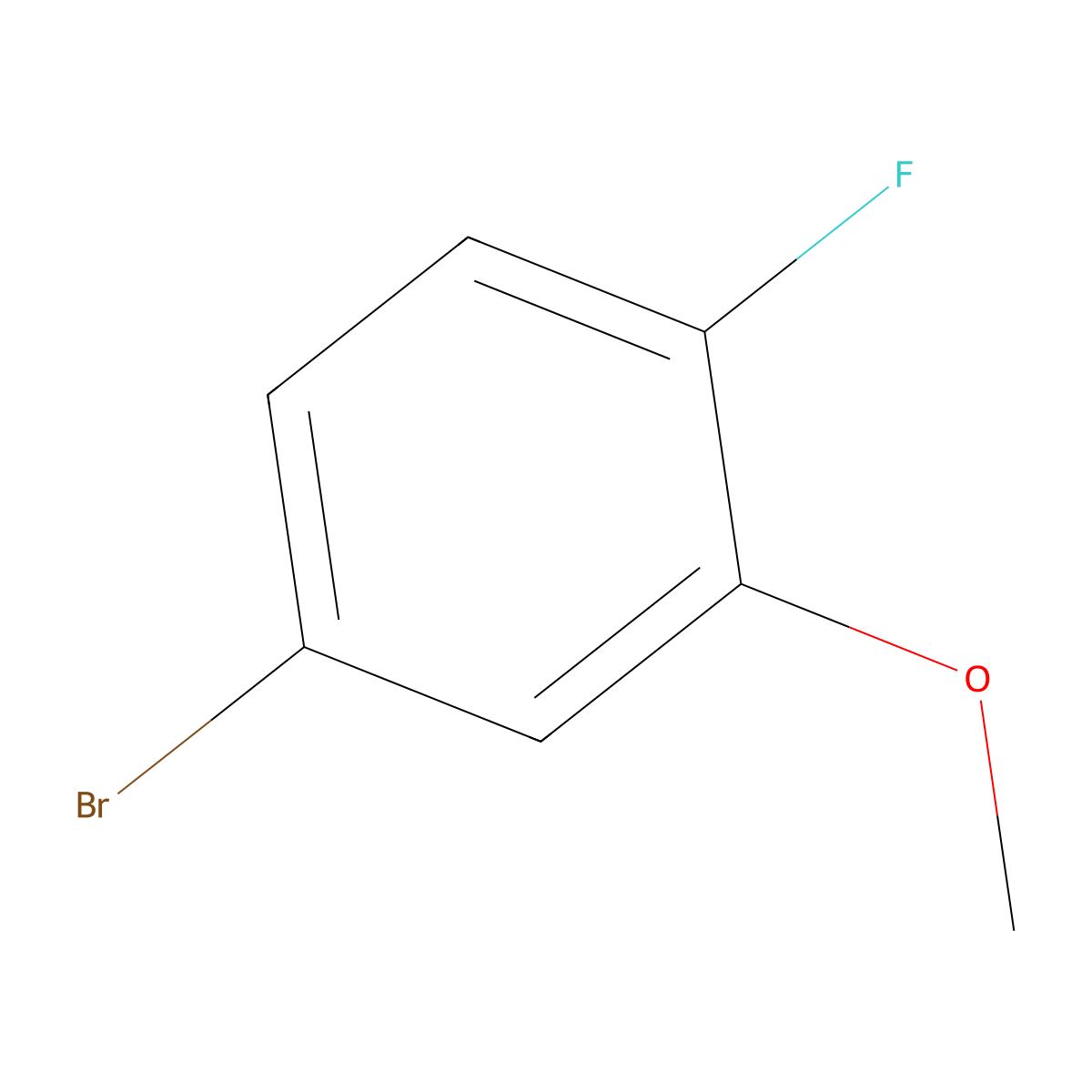4-Bromo-1-fluoro-2-methoxybenzene molecular structure, CAS 103291-07-2