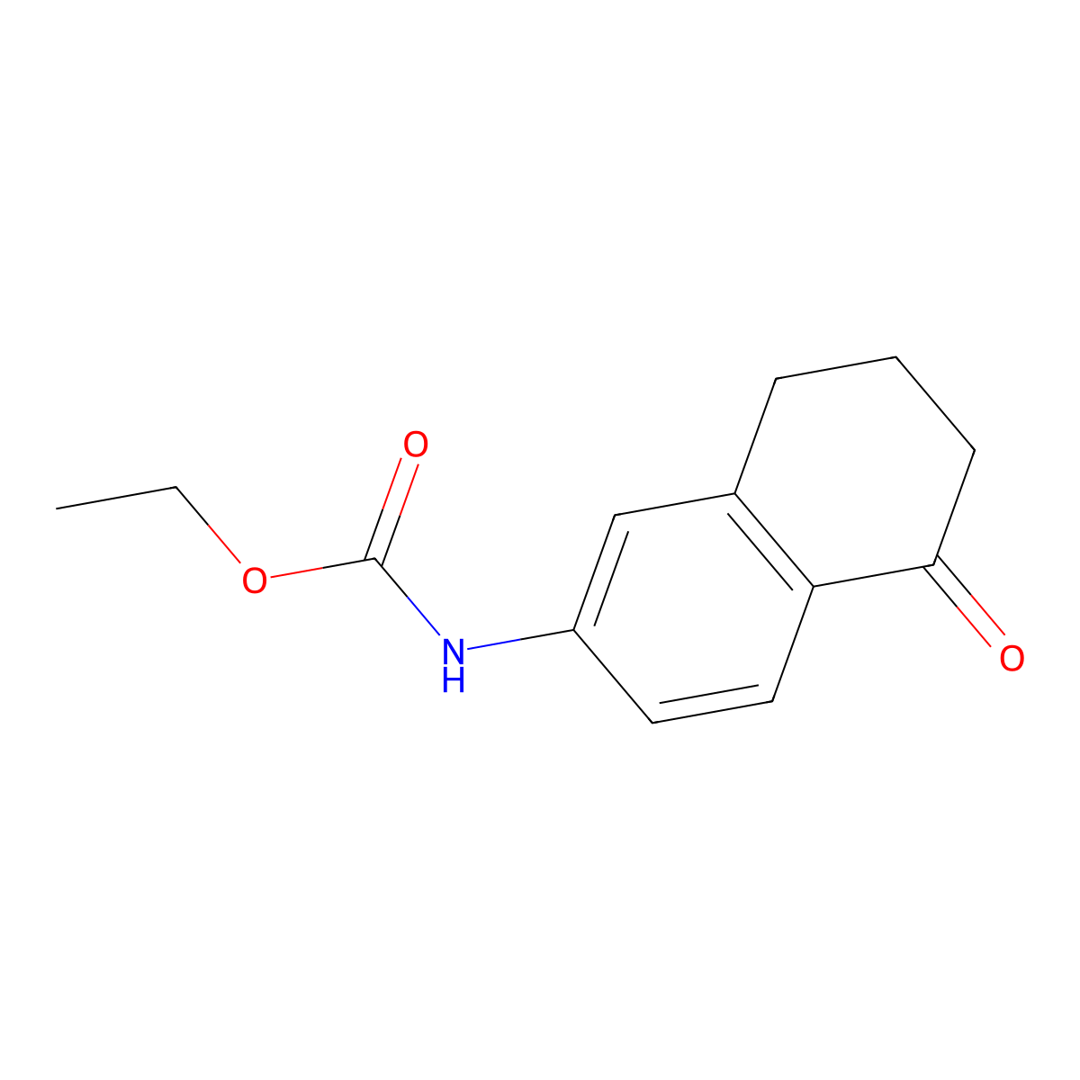 Ethyl (5-oxo-5,6,7,8-tetrahydronaphthalen-2-yl)carbamate molecular structure, CAS 1032959-73-1