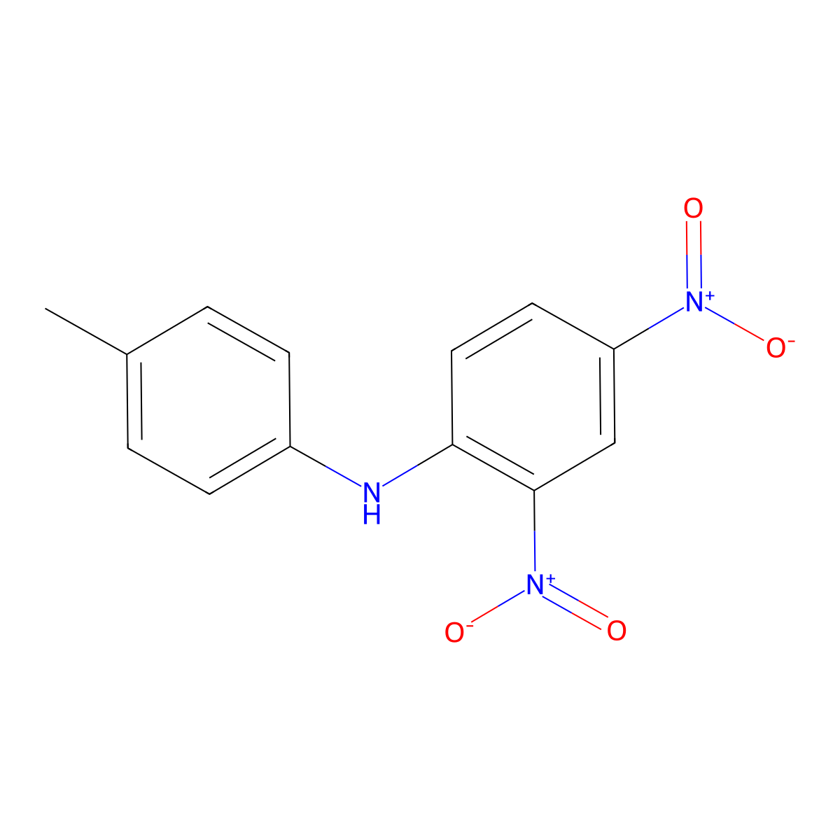 2,4-Dinitro-4'-methyldiphenylamine molecular structure, CAS 1033-01-8