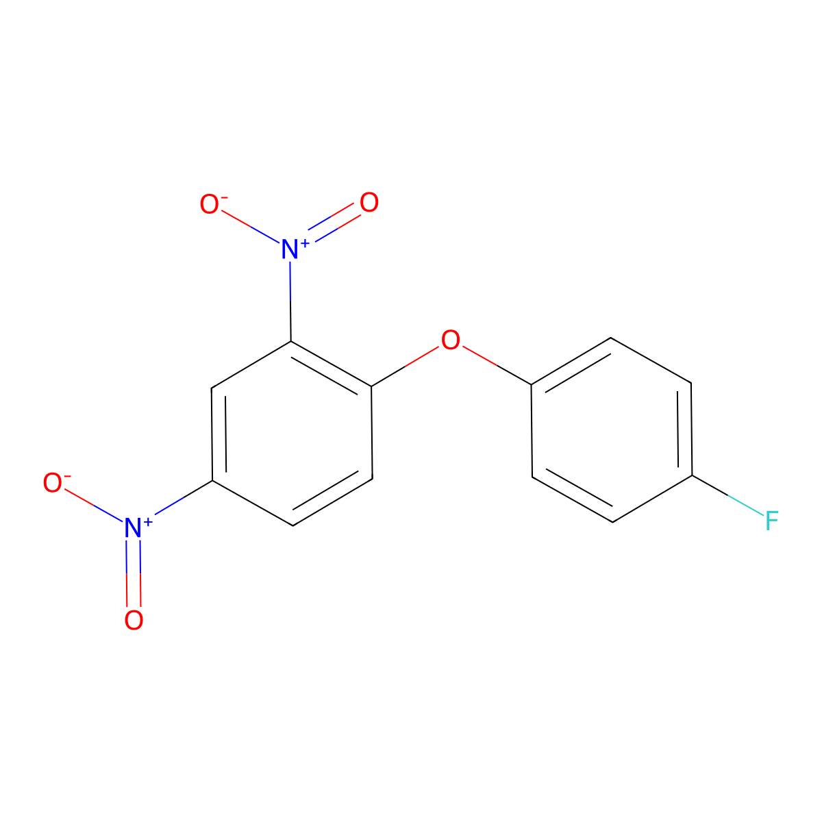 1-(4-Fluorophenoxy)-2,4-dinitrobenzene molecular structure, CAS 1033-02-9