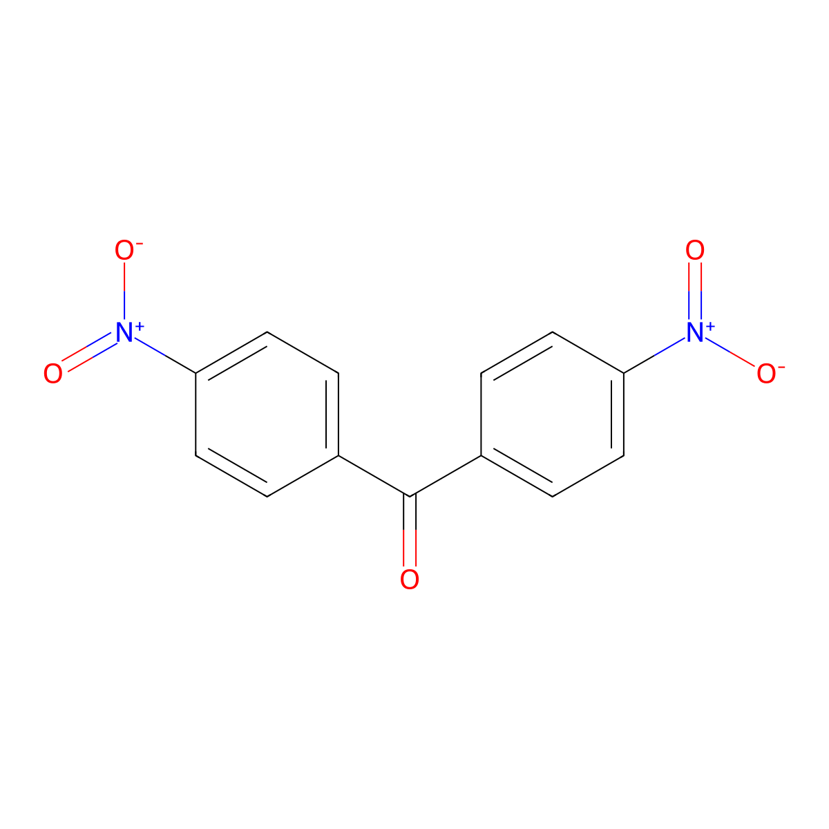 Bis(4-nitrophenyl)methanone molecular structure, CAS 1033-26-7