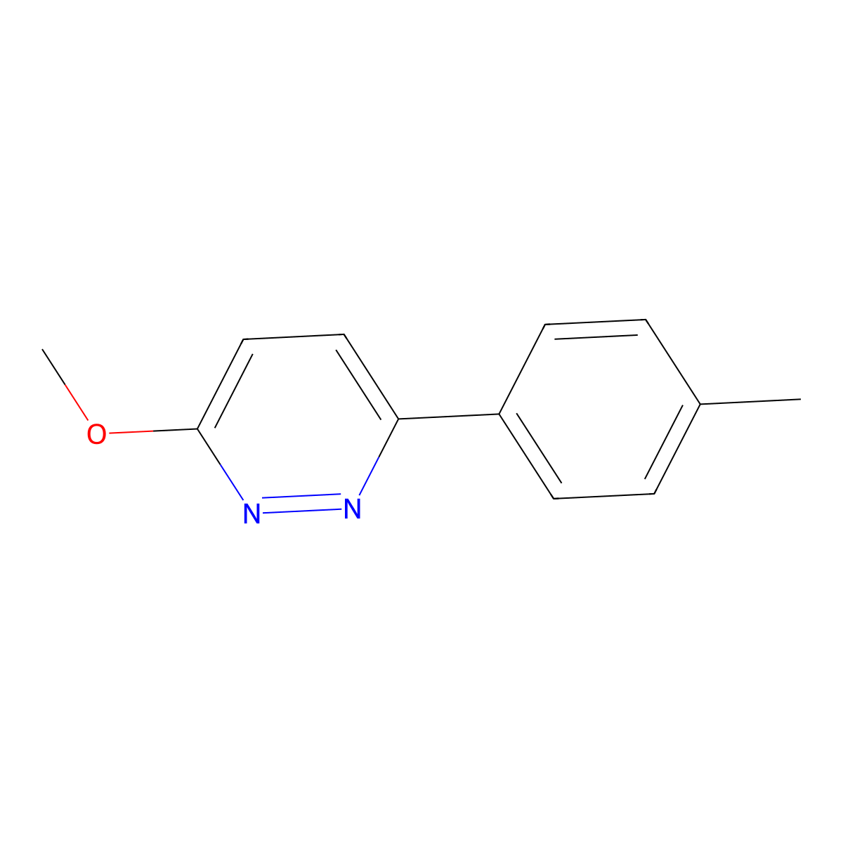 3-Methoxy-6-(4-methylphenyl)pyridazine molecular structure, CAS 10330-56-0