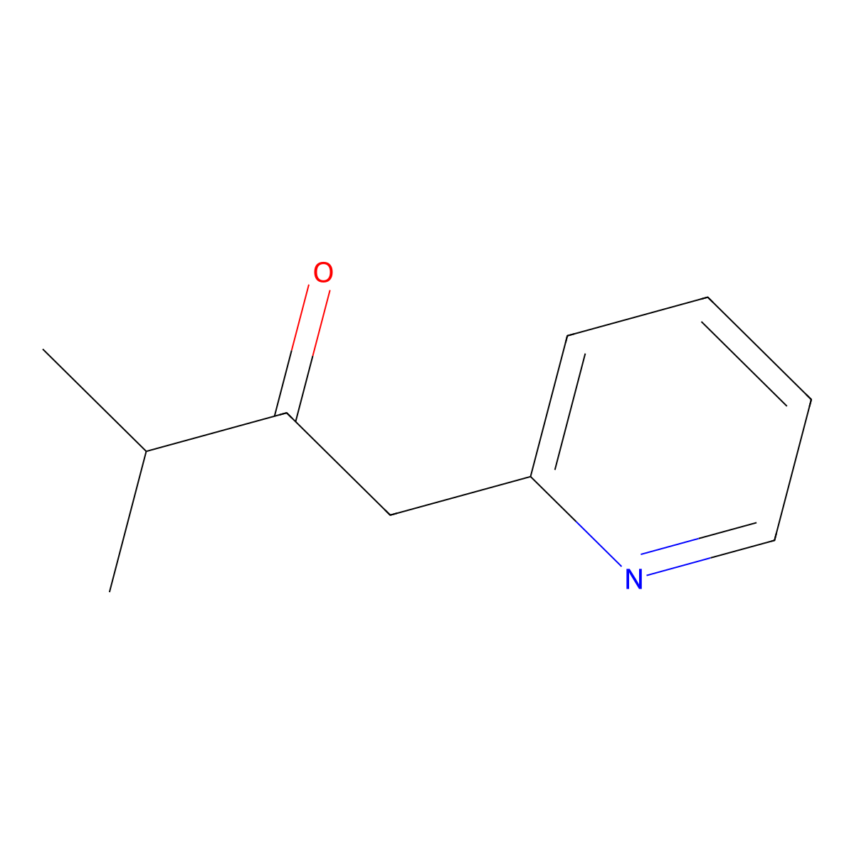 3-Methyl-1-(pyridin-2-yl)butan-2-one molecular structure, CAS 10330-59-3