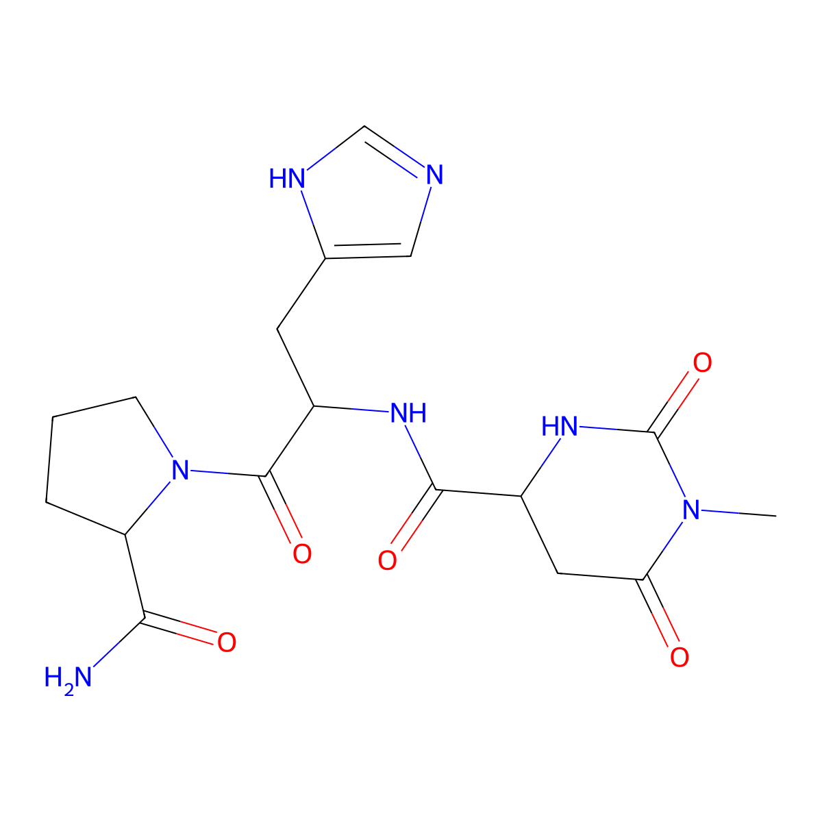Taltirelin molecular structure, CAS 103300-74-9