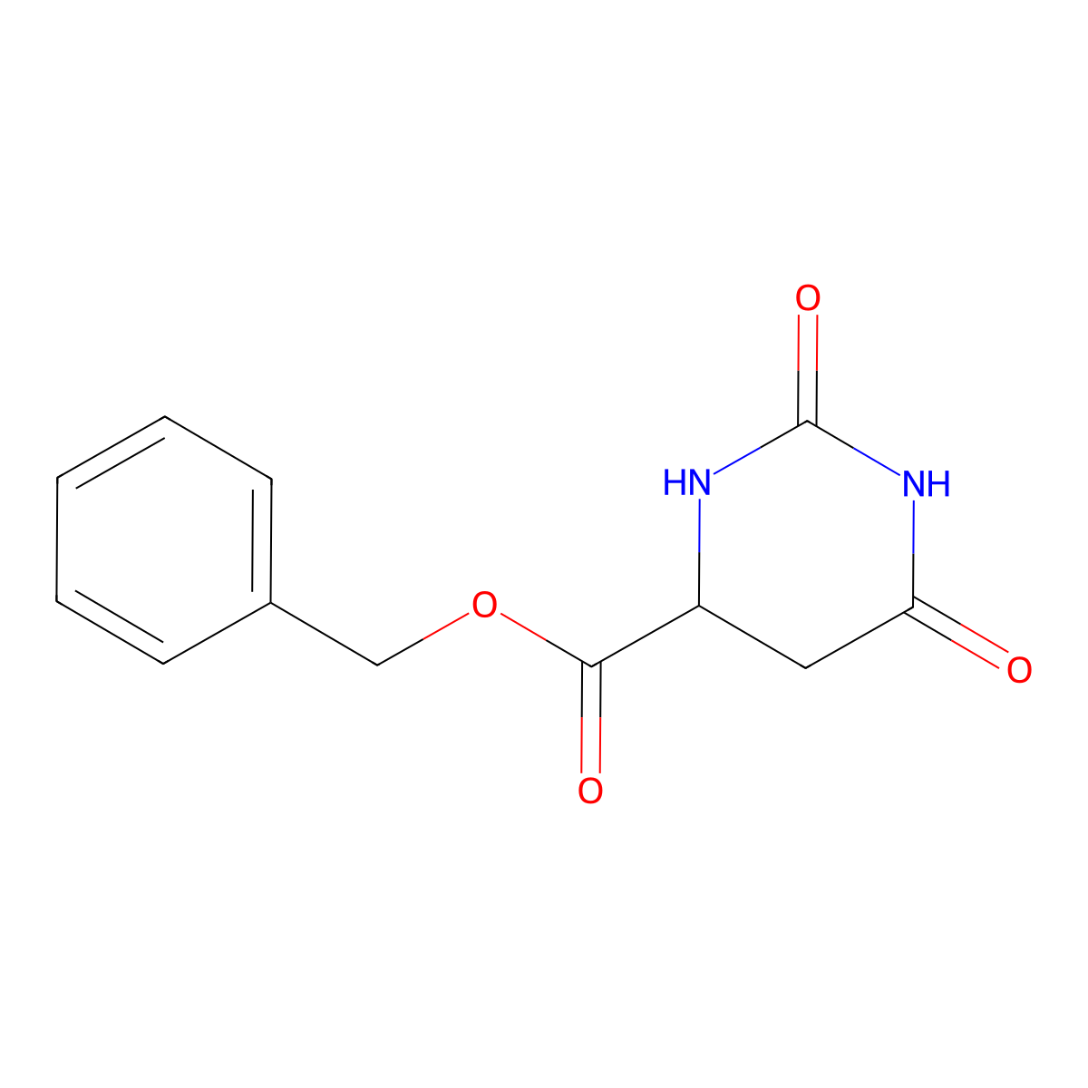 Benzyl (4S)-2,6-dioxohexahydropyrimidine-4-carboxylate molecular structure, CAS 103300-84-1