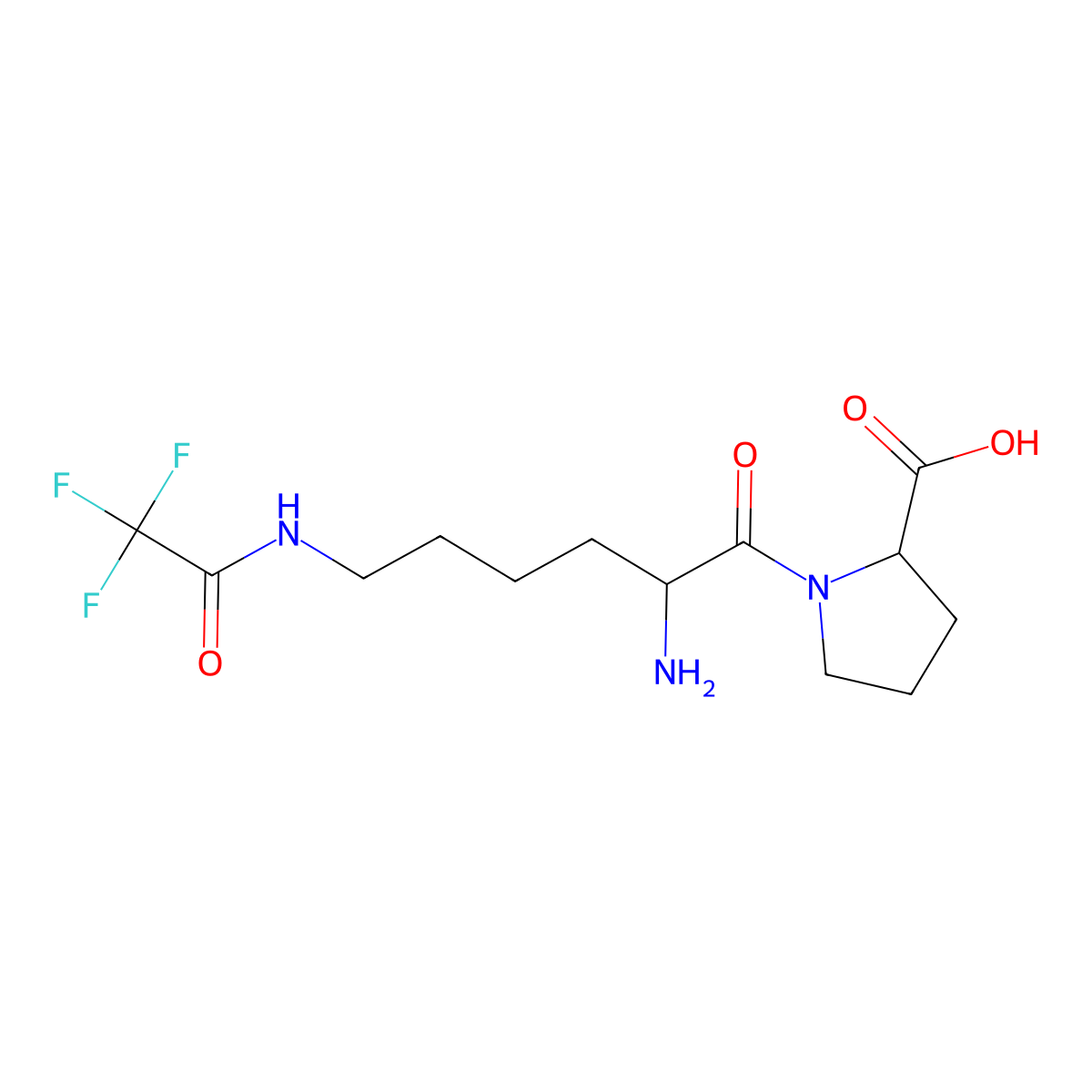 N-(N6-Trifluoroacetyl-L-lysyl)-L-proline molecular structure, CAS 103300-89-6