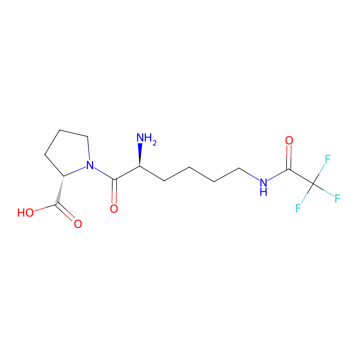 N-(N6-Trifluoroacetyl-L-lysyl)-L-proline molecular structure, CAS 103300-89-6