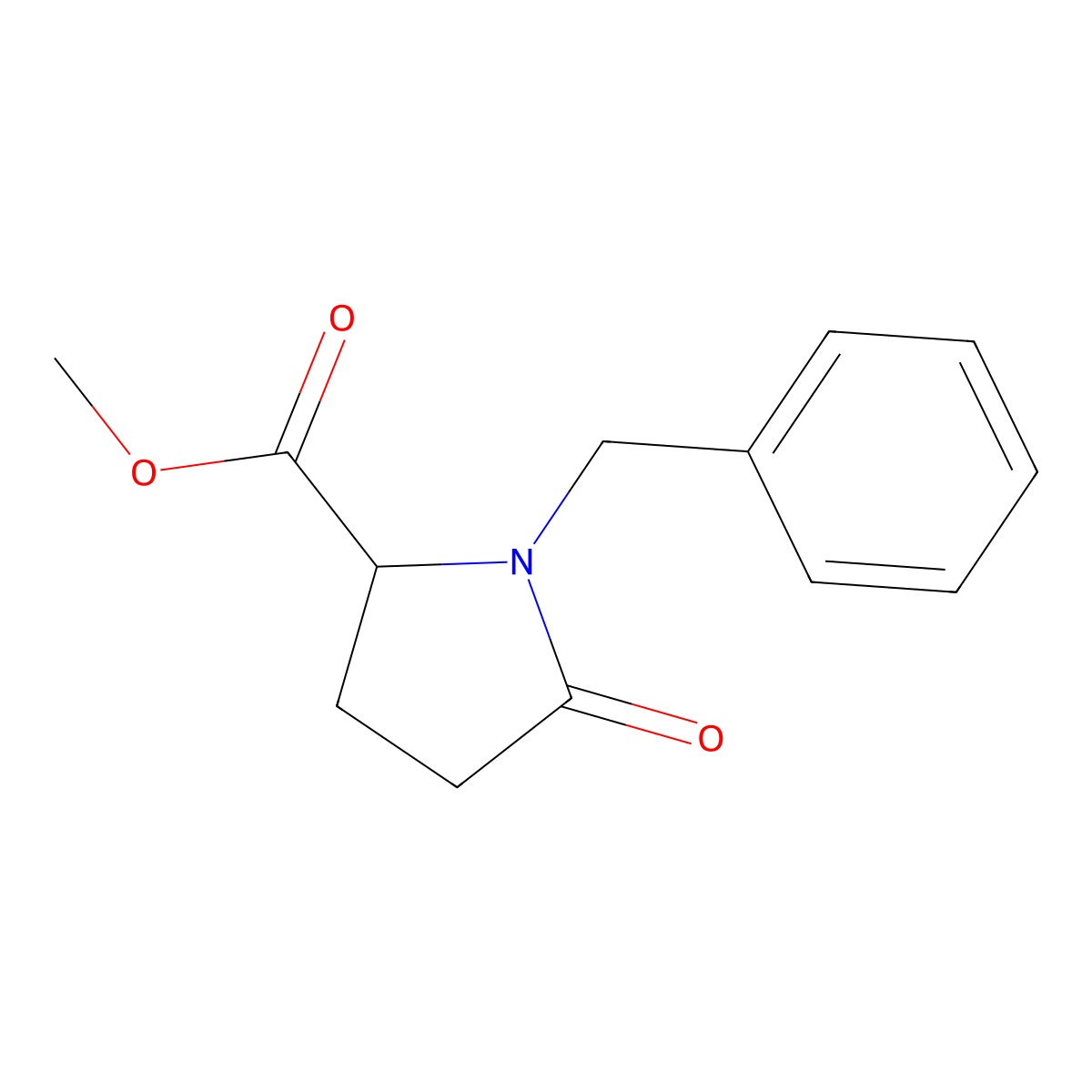 Methyl 1-benzyl-5-oxo-2-pyrrolidinecarboxylate molecular structure, CAS 103301-78-6