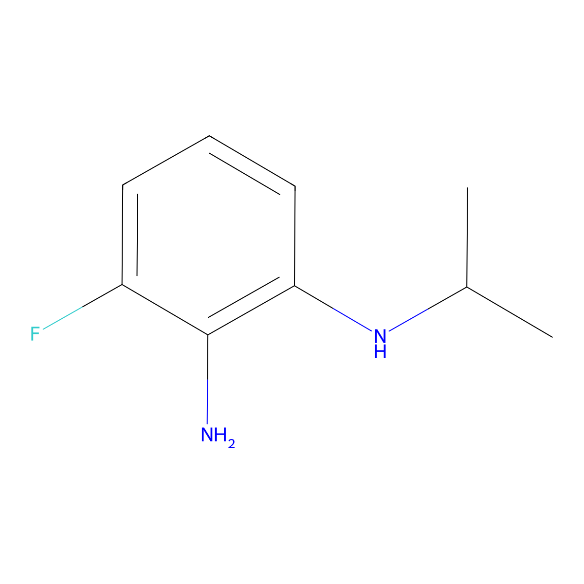 3-fluoro-1-N-(propan-2-yl)benzene-1,2-diamine molecular structure, CAS 1033010-33-1