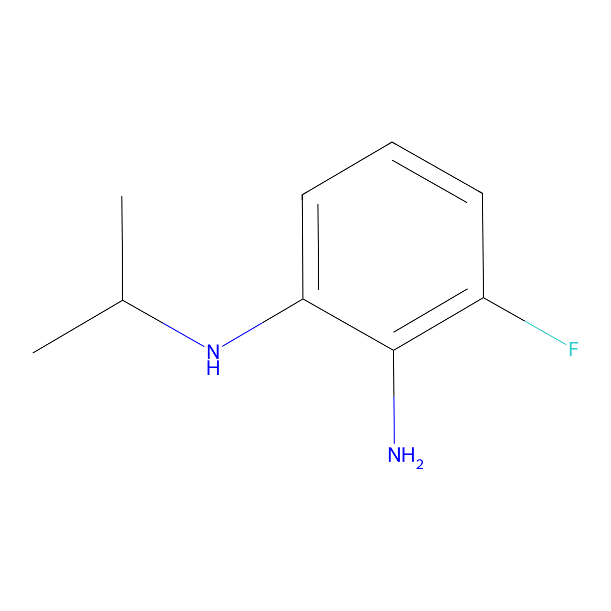 3-fluoro-1-N-(propan-2-yl)benzene-1,2-diamine molecular structure, CAS 1033010-33-1