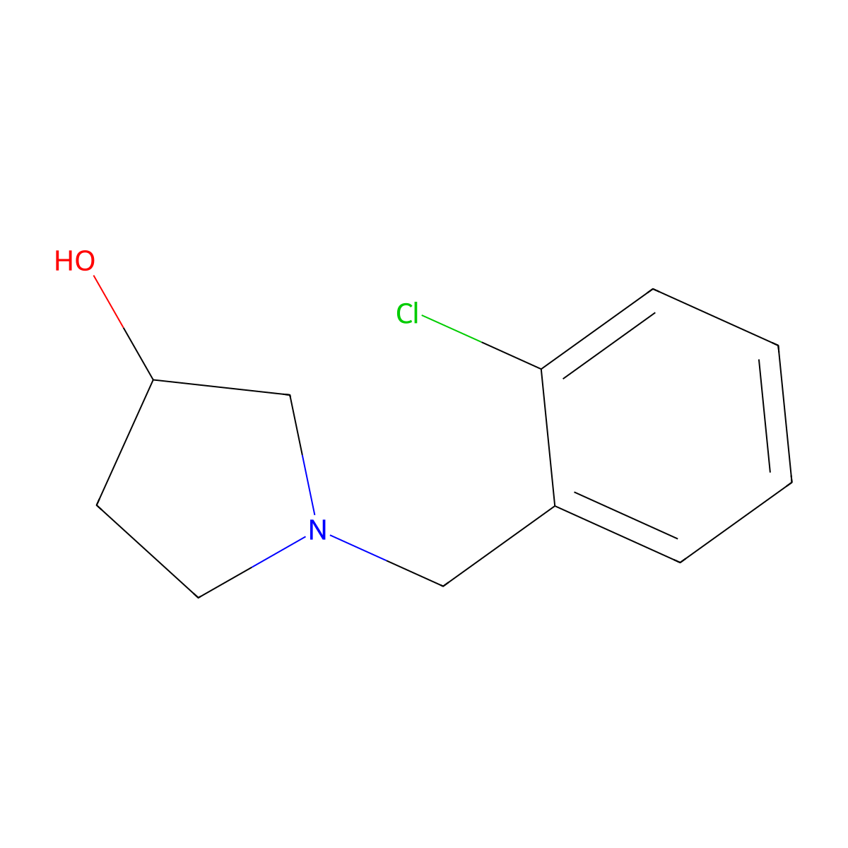 1-(2-Chlorobenzyl)pyrrolidin-3-ol molecular structure, CAS 1033012-63-3