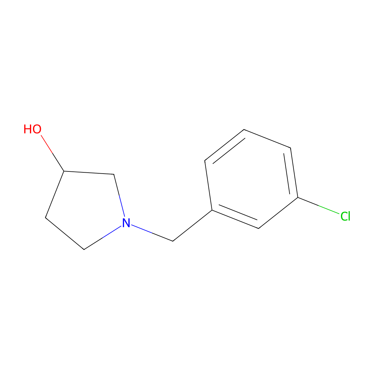 1-(3-Chloro-benzyl)-pyrrolidin-3-ol molecular structure, CAS 1033012-64-4
