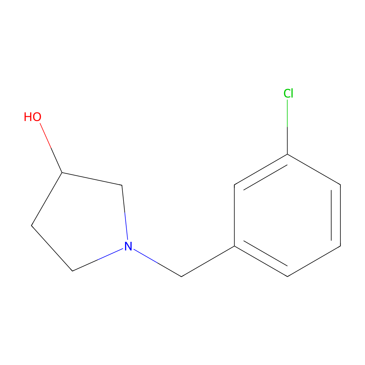 1-(3-Chloro-benzyl)-pyrrolidin-3-ol molecular structure, CAS 1033012-64-4