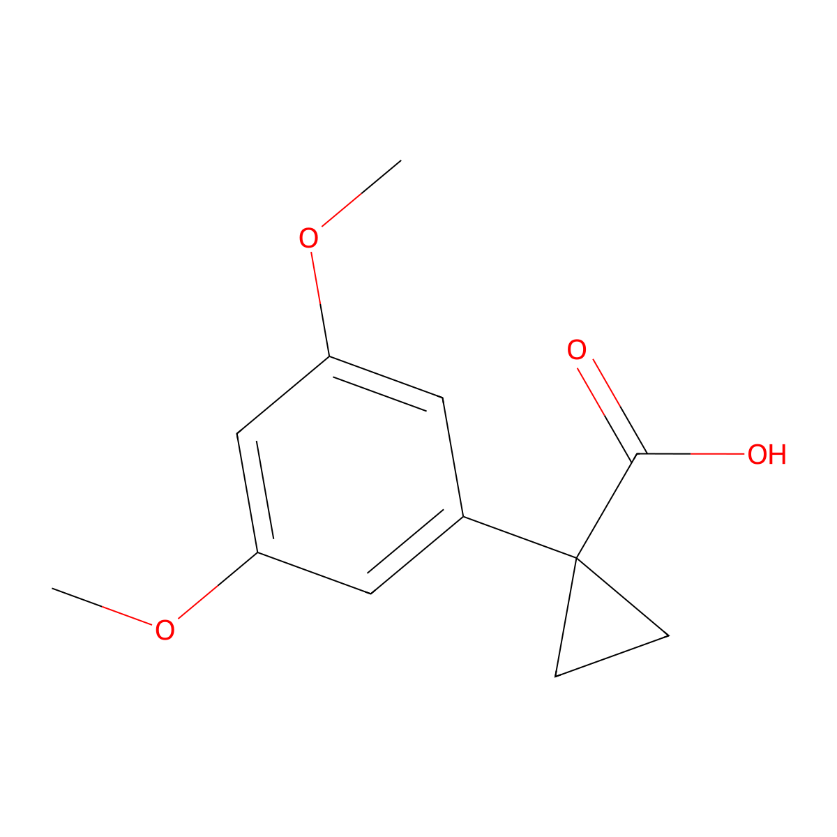 1-(3,5-Dimethoxyphenyl)cyclopropanecarboxylic acid molecular structure, CAS 1033048-17-7