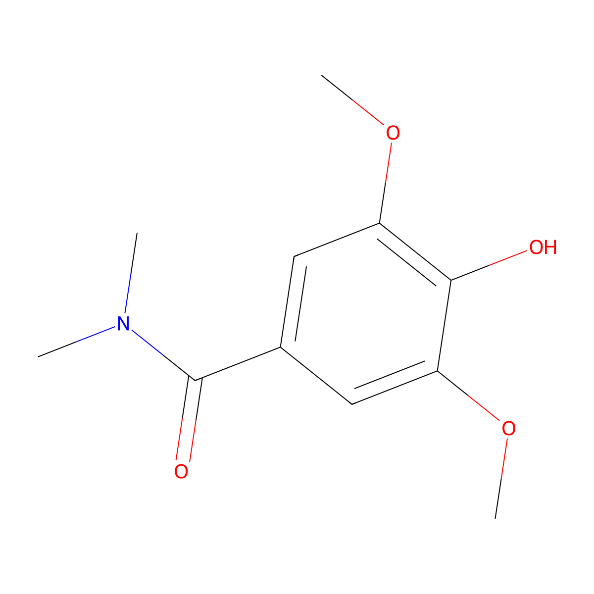 4-Hydroxy-3,5-dimethoxy-N,N-dimethylbenzamide molecular structure, CAS 1033049-98-7