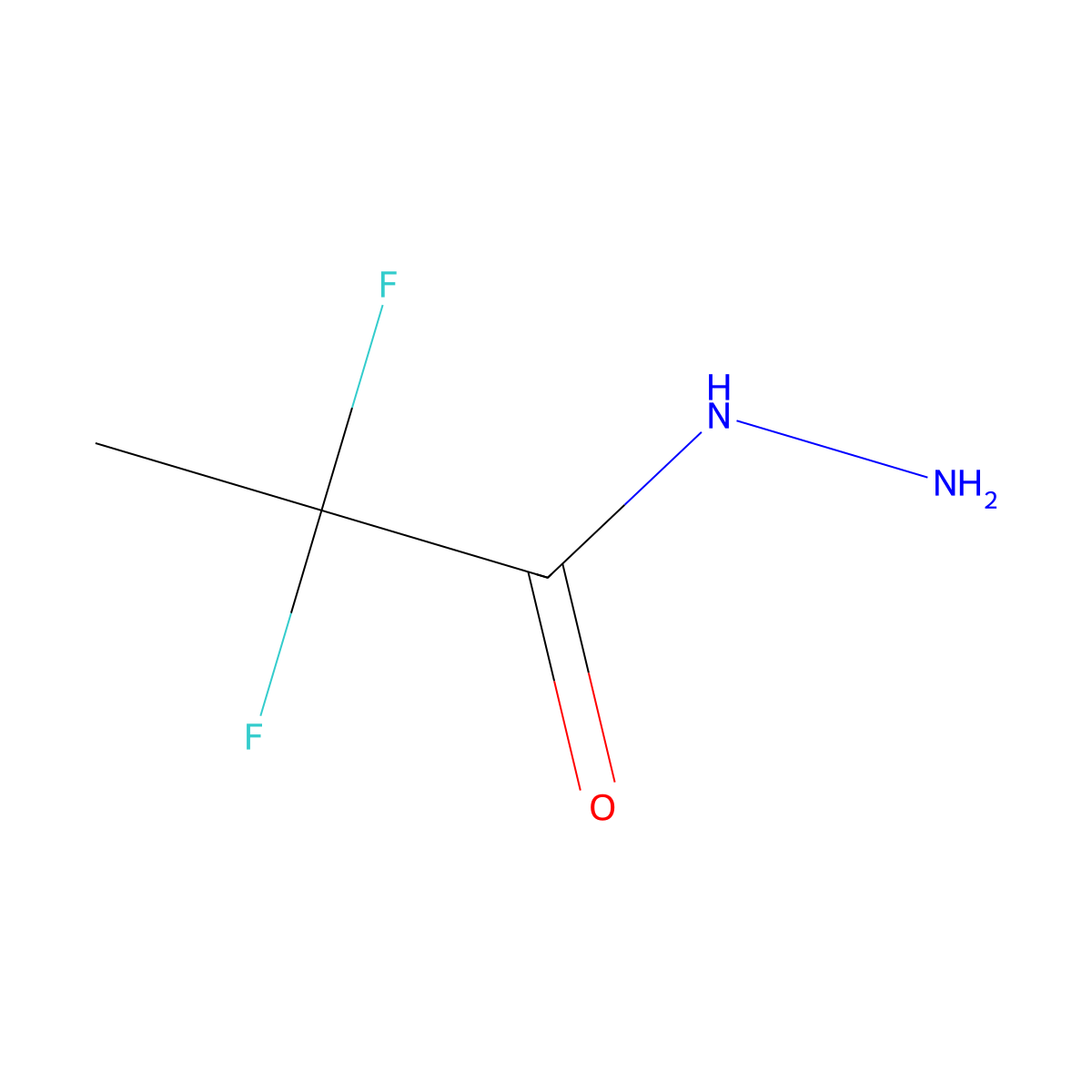 2,2-Difluoropropanehydrazide molecular structure, CAS 1033077-25-6