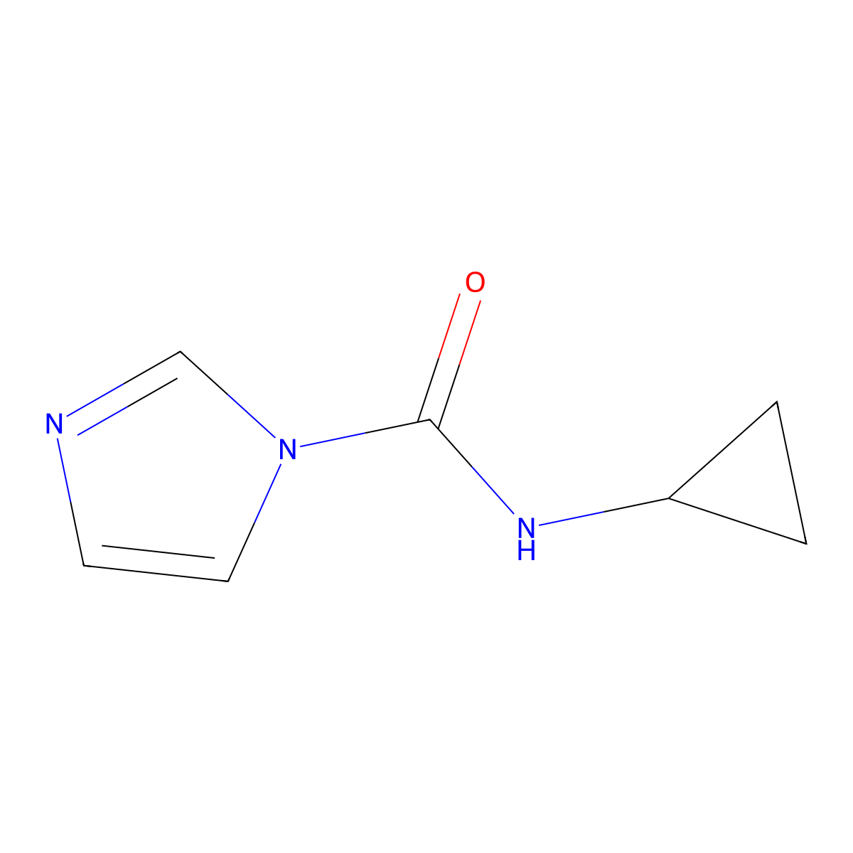 N-Cyclopropyl-1-imidazolecarboxamide molecular structure, CAS 1033090-34-4