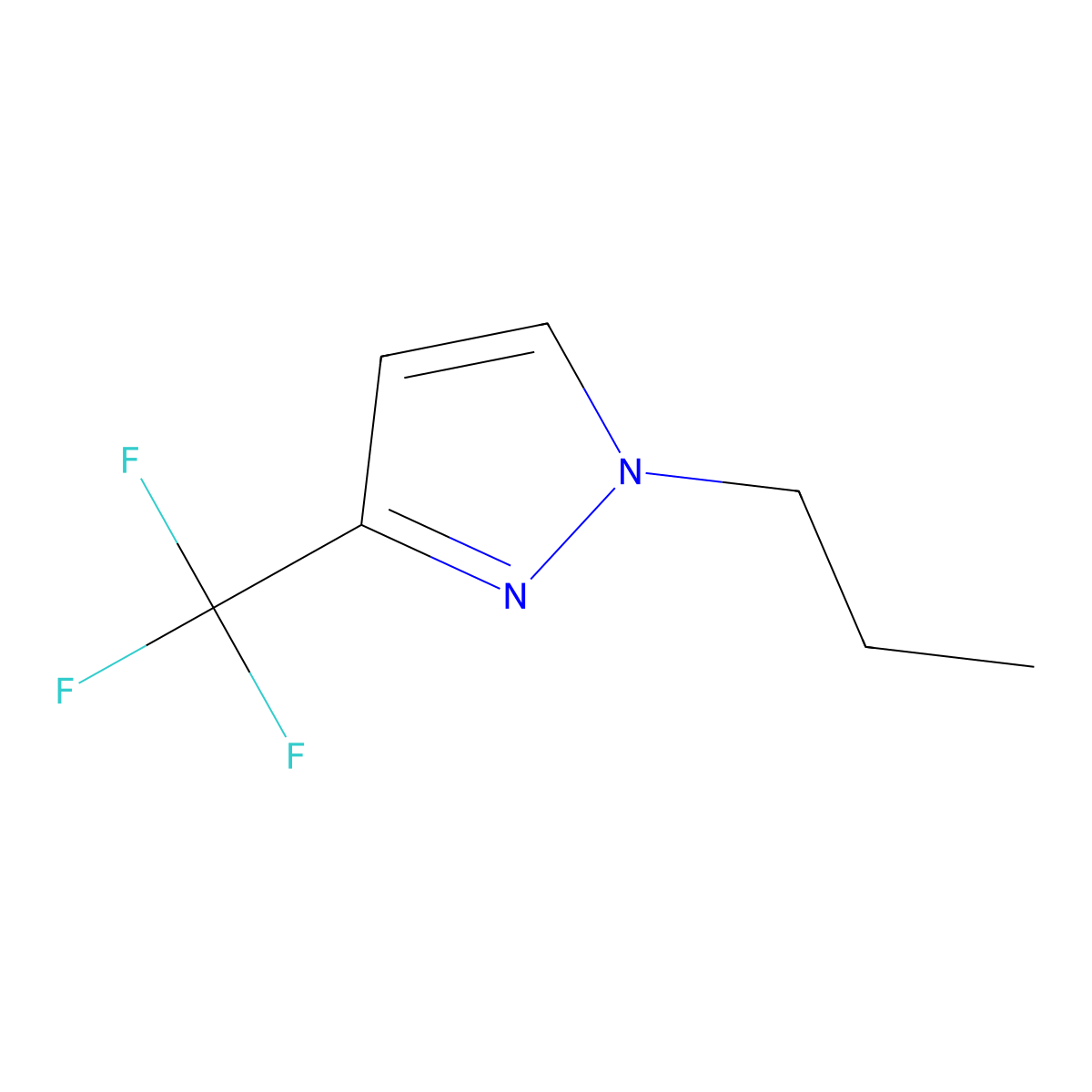 1-Propyl-3-(trifluoromethyl)pyrazole molecular structure, CAS 1033132-02-3