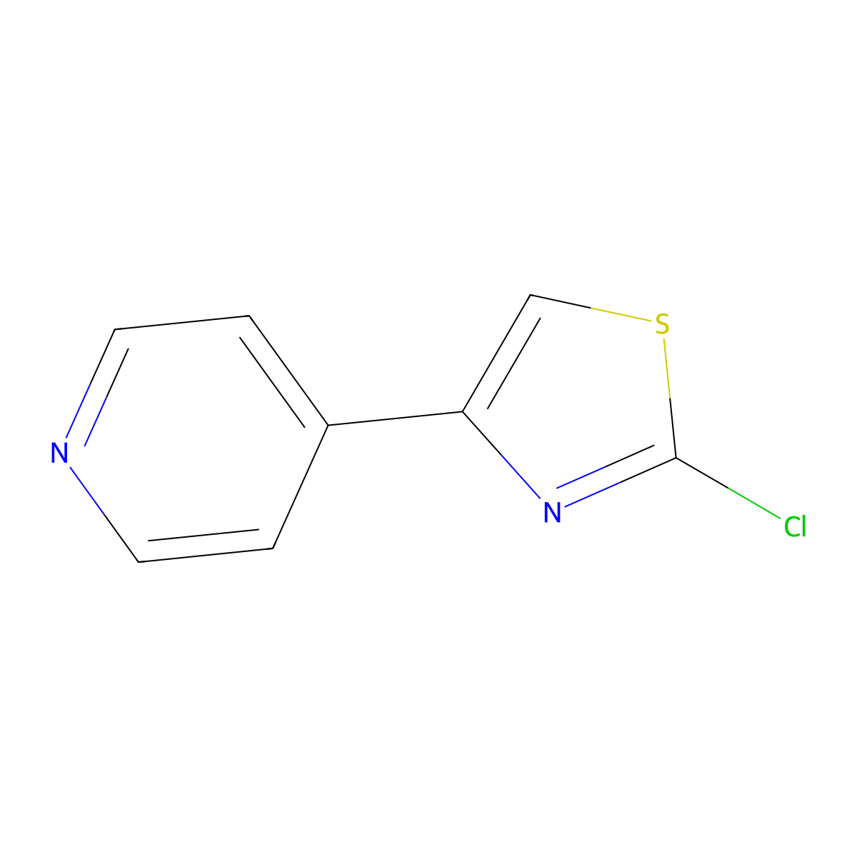 4-(2-chloro-4-thiazolyl)Pyridine molecular structure, CAS 103317-31-3