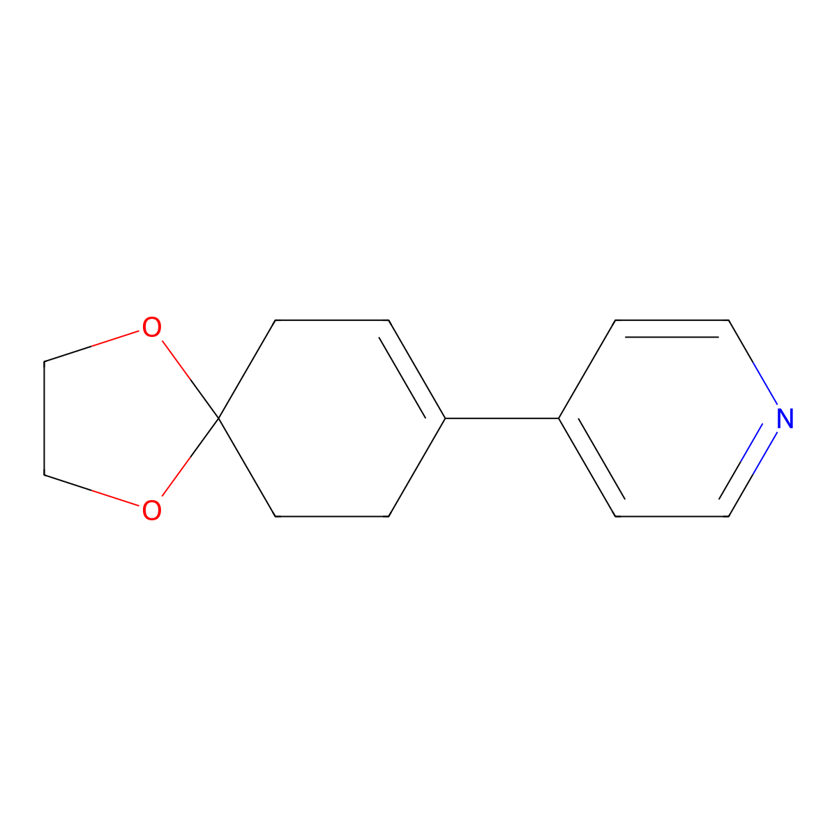4-(1,4-Dioxaspiro[4.5]dec-7-en-8-yl)pyridine molecular structure, CAS 103319-01-3