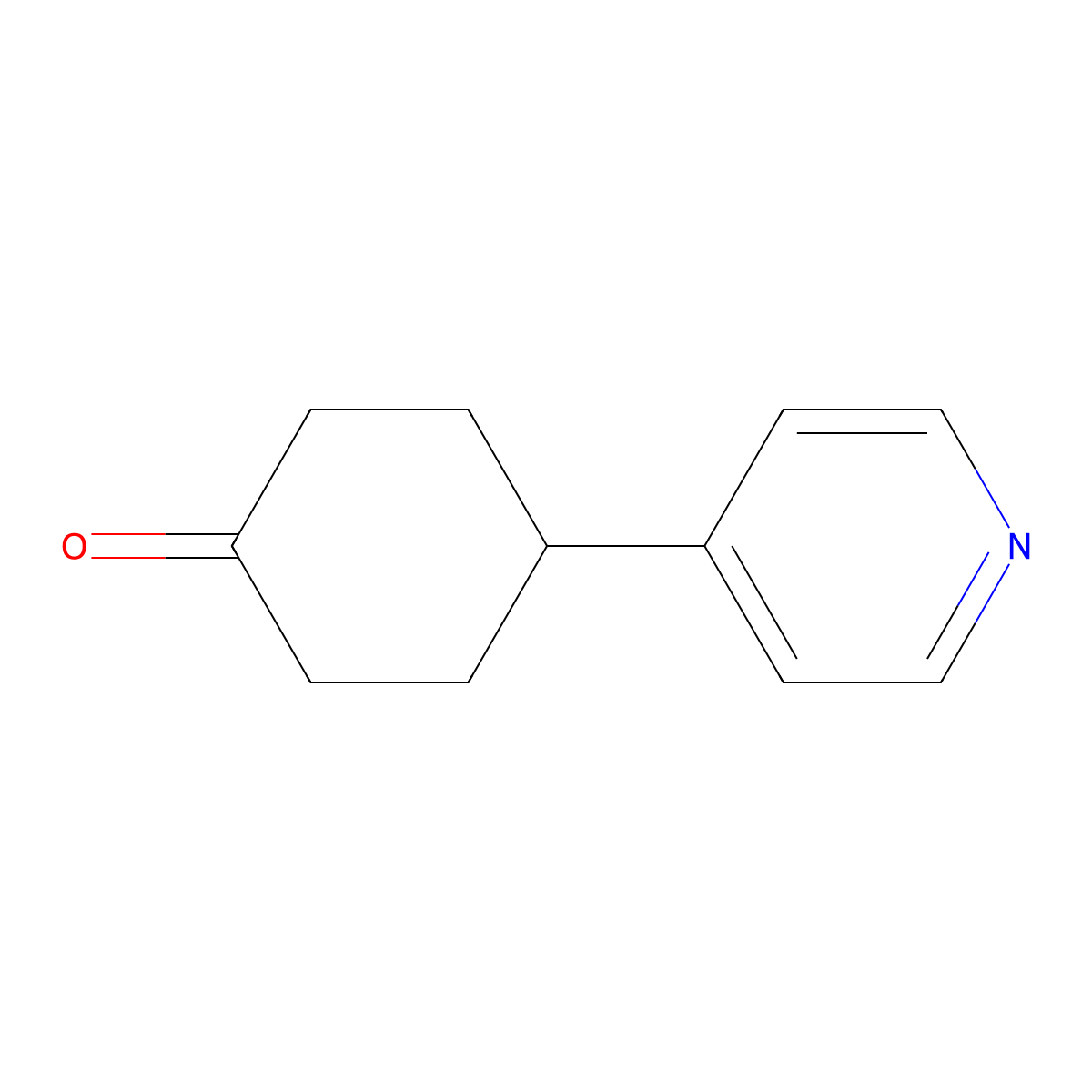 Cyclohexanone, 4-(4-pyridinyl)- molecular structure, CAS 103319-02-4